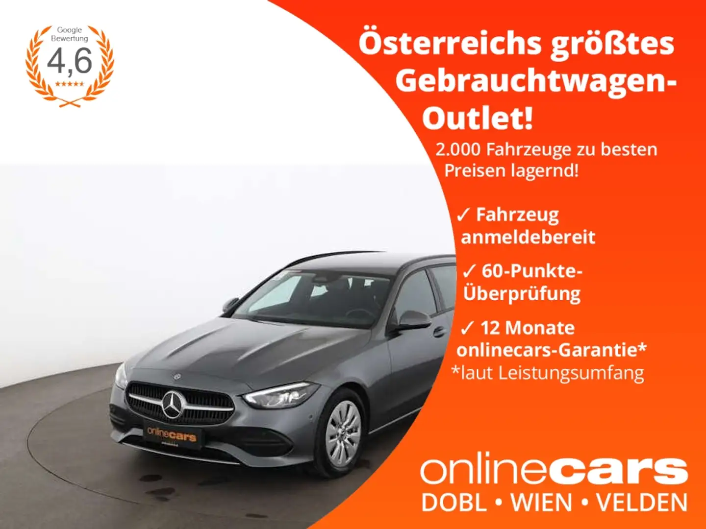 Mercedes-Benz C 200 T d Aut LED NAVI R-KAMERA TEMPOMAT SITZHZG Grigio - 1