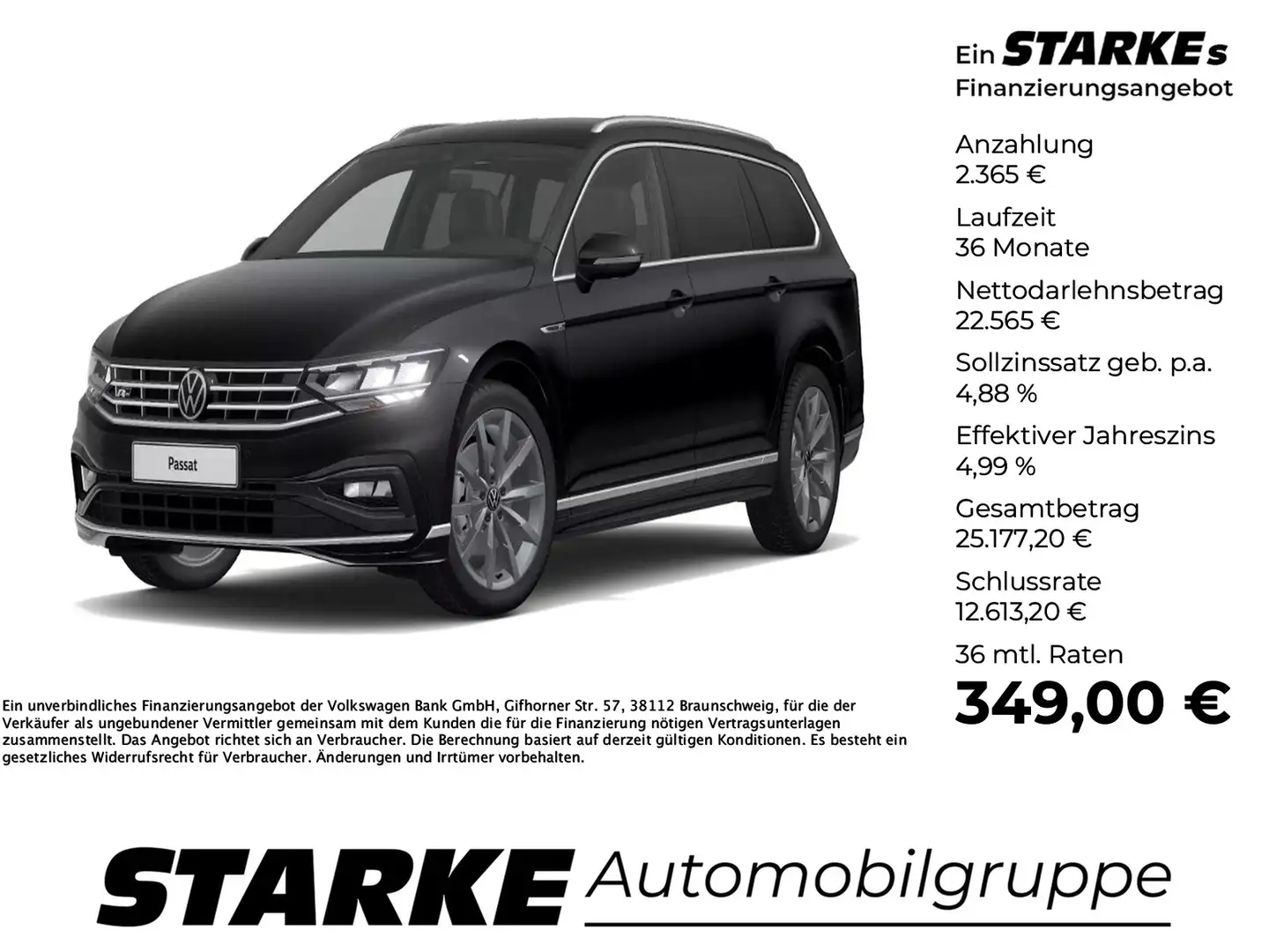 Volkswagen Passat Variant 2.0 TDI DSG R-Line Business Zwart - 1