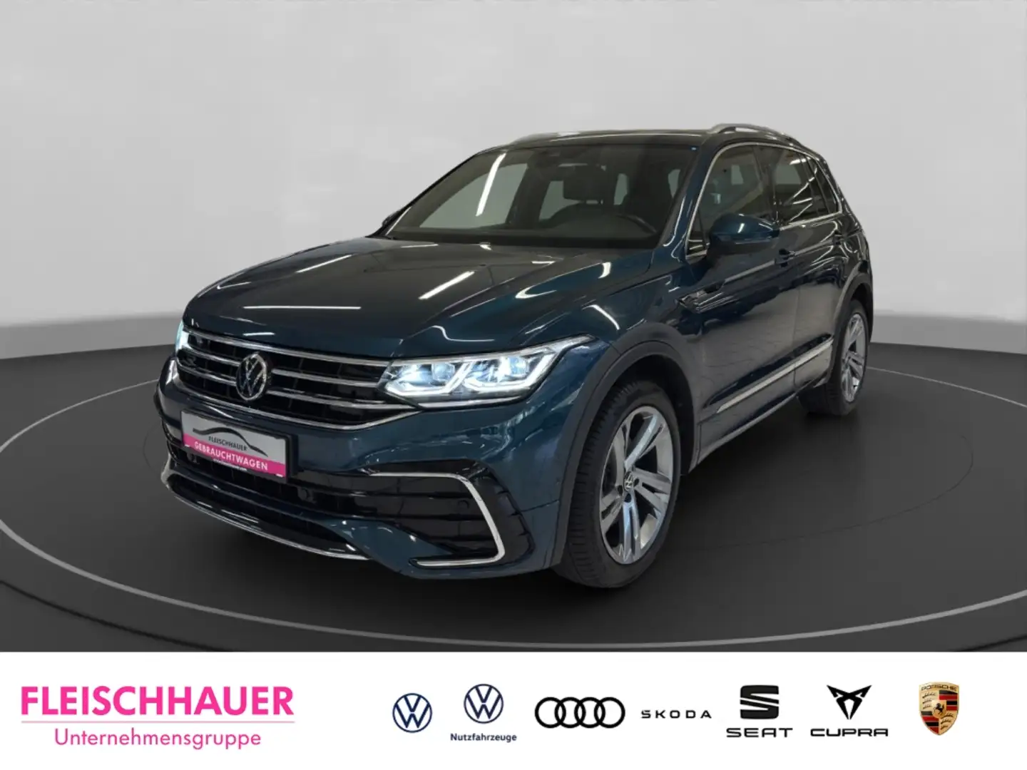 Volkswagen Tiguan R-Line 2.0 TSI 4M Matrix+Navi+DCC+H&K+Stdhzg+App-c Blau - 1