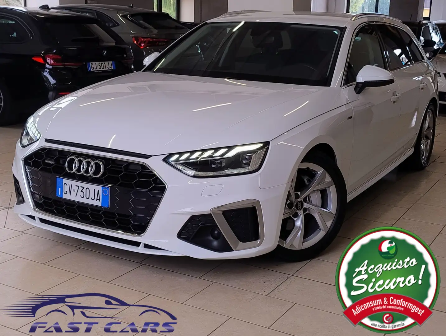 Audi A4 40 tdi mhev S line quattro 204cv s-tronic MATRIX Bianco - 1