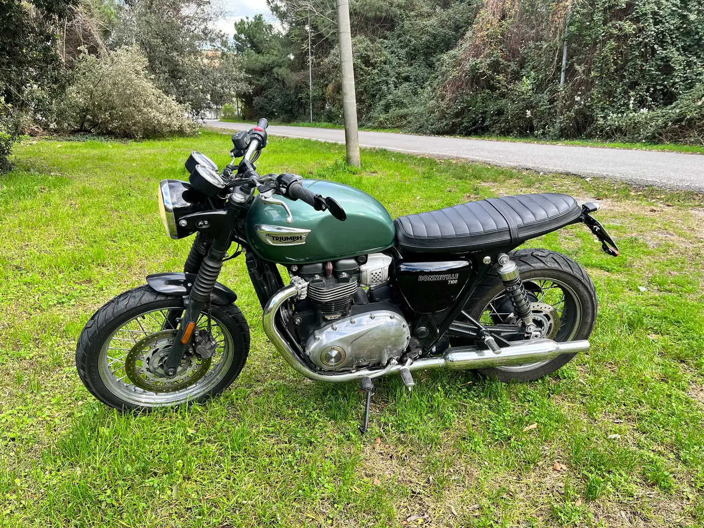 Triumph Bonneville T100 SPECIAL Vert - 1