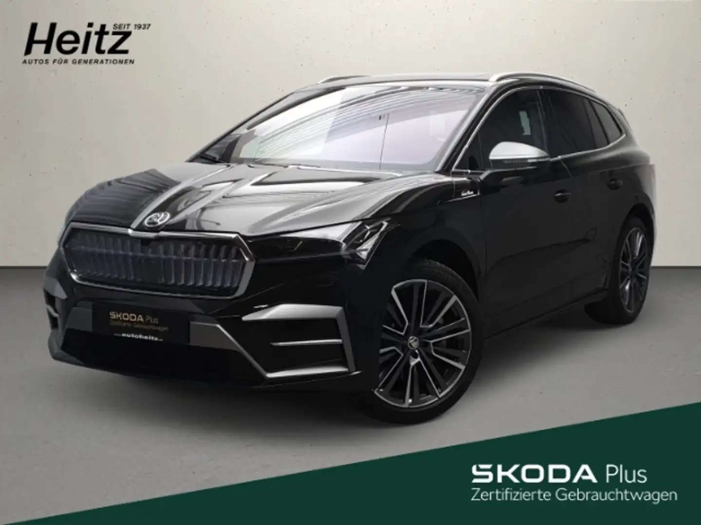 Skoda Enyaq 85x L&K Wärmepumpe AHK Pano Allrad Leder Schwarz - 1