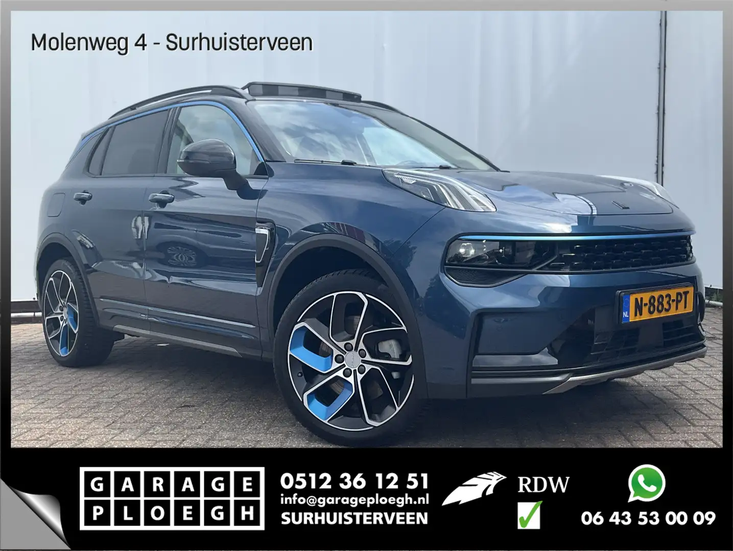 Lynk & Co 01 1.5 PHEV 262PK Adapt.Cruise 360° Cam Carplay Plug- Albastru - 1