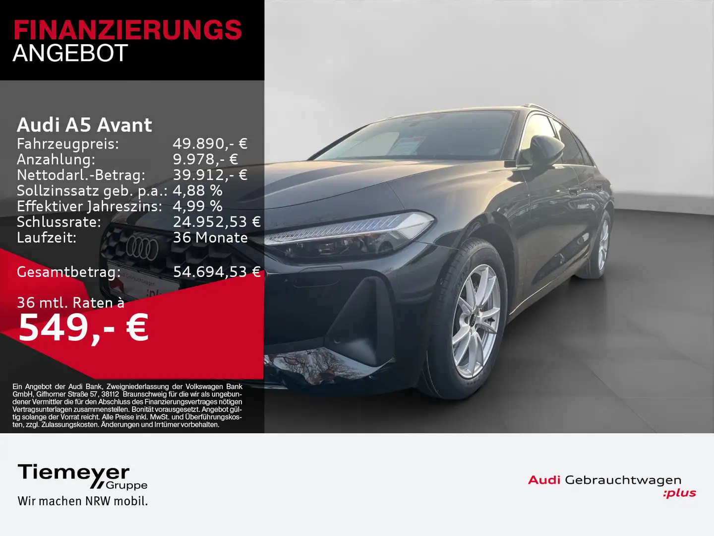 Audi A5 TFSI Q MATRIX BF-DISPLAY ASSIST AHK eSI Schwarz - 1