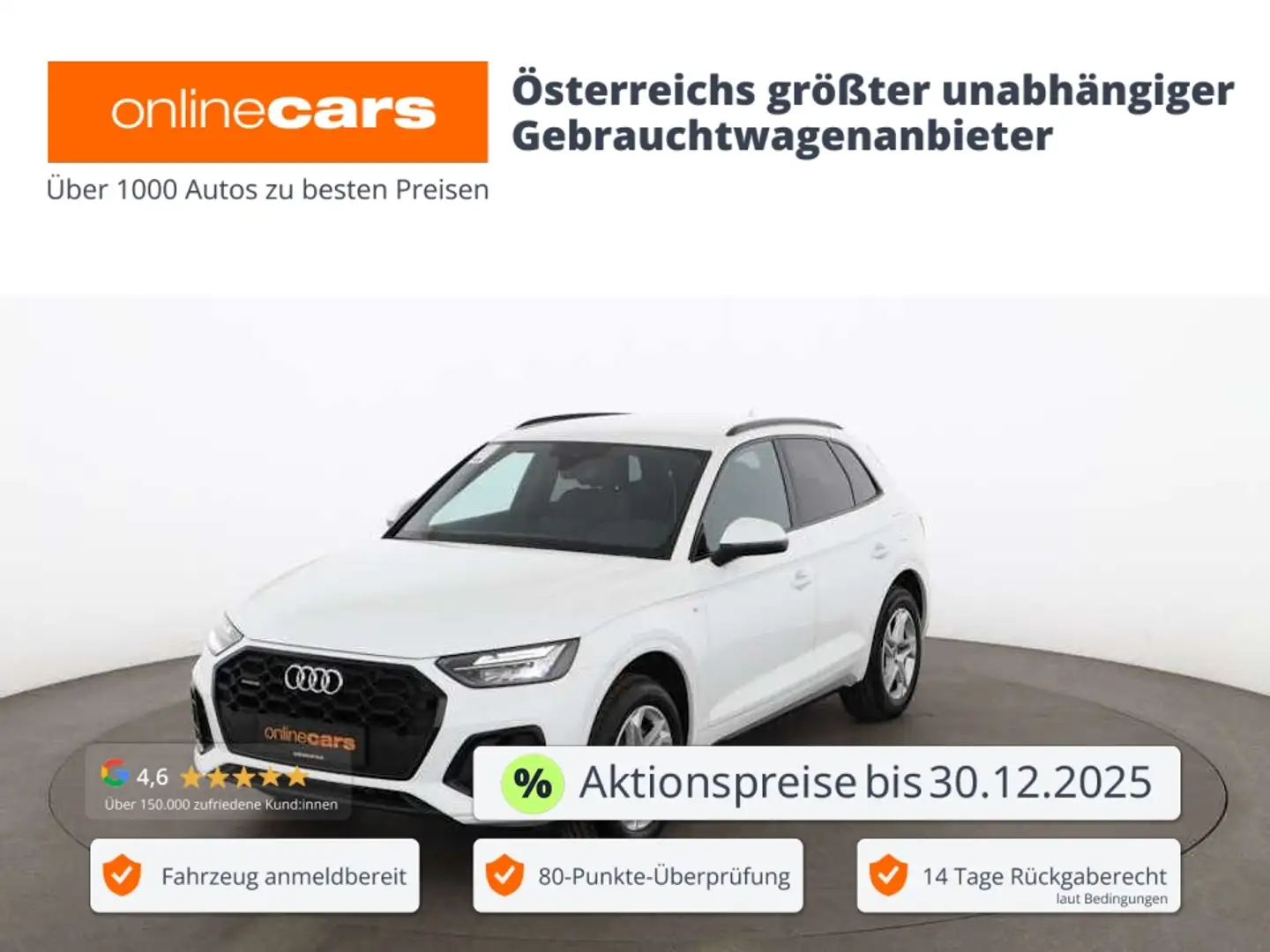 Audi Q5 55 TFSI quattro e S-Line Aut LED HEAD-UP R-CAM Weiß - 1