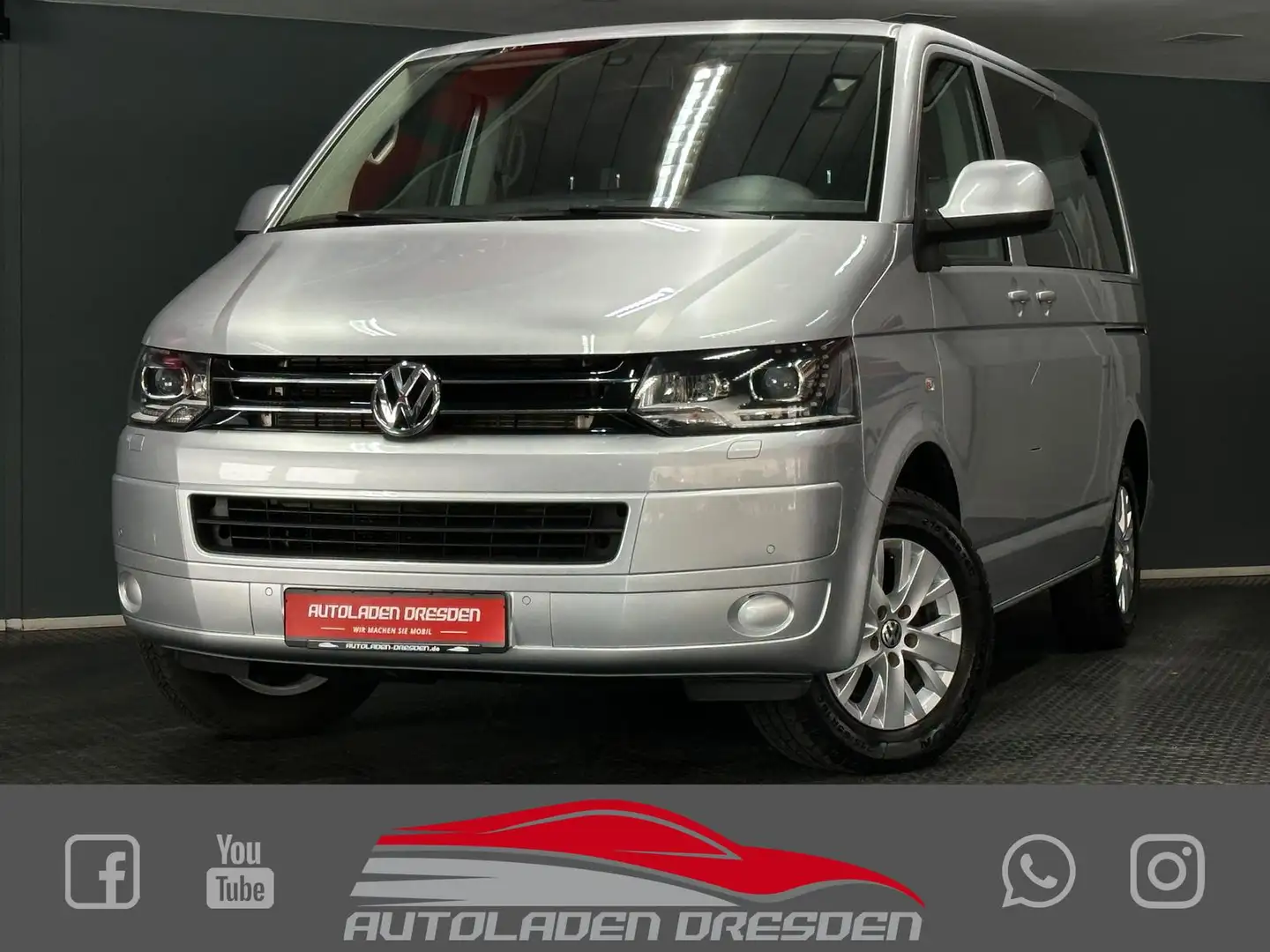 Volkswagen T5 Multivan 2.0 TDI AHK#SH#BiXENON#NAV#TÜV NEU Silber - 1
