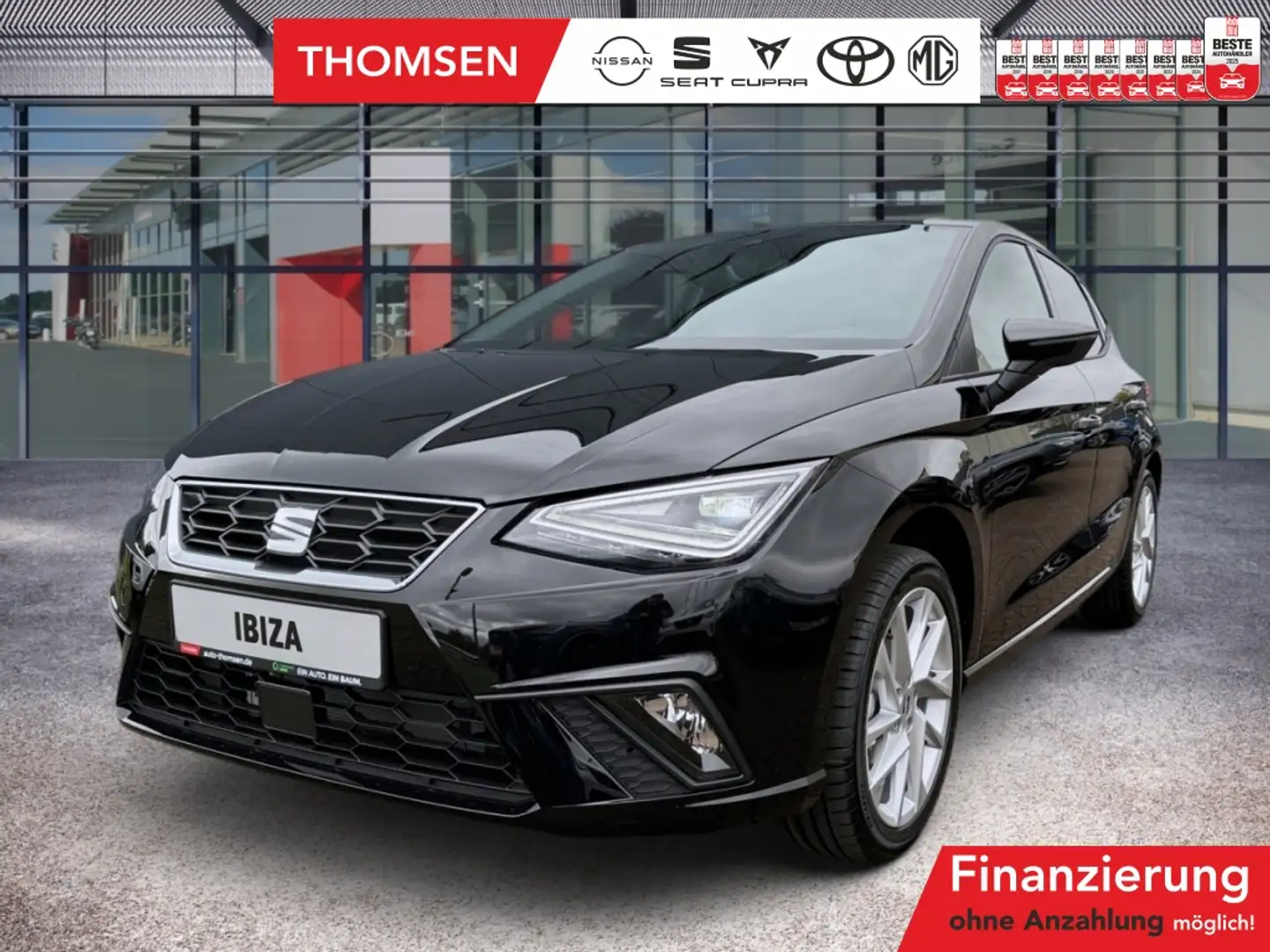 SEAT Ibiza 1.0 TSI FR ACC+LED+Navi+Virtual+Winterp. Schwarz - 1
