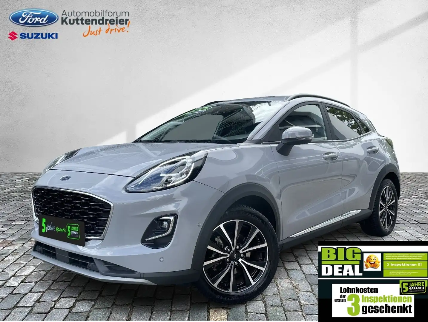 Ford Puma Titanium X Navi Kamera LED AHK abn. Sitzheiz Grijs - 1