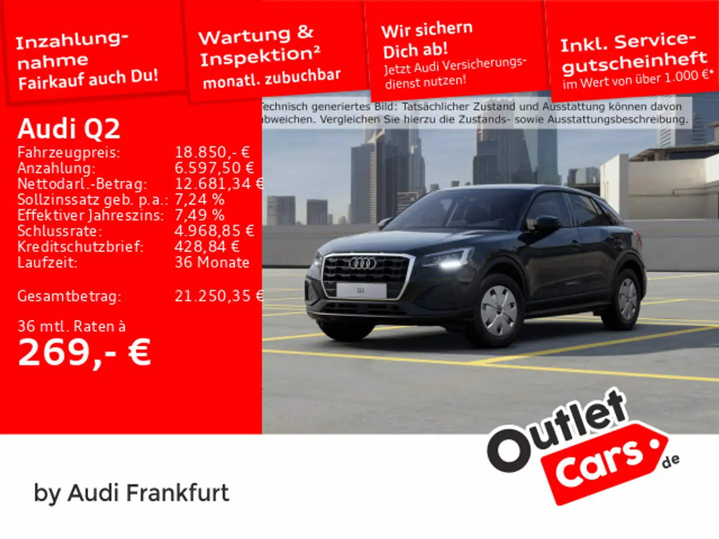 Audi Q2 30 TFSI LED DAB PDC Tempomat Schwarz - 1