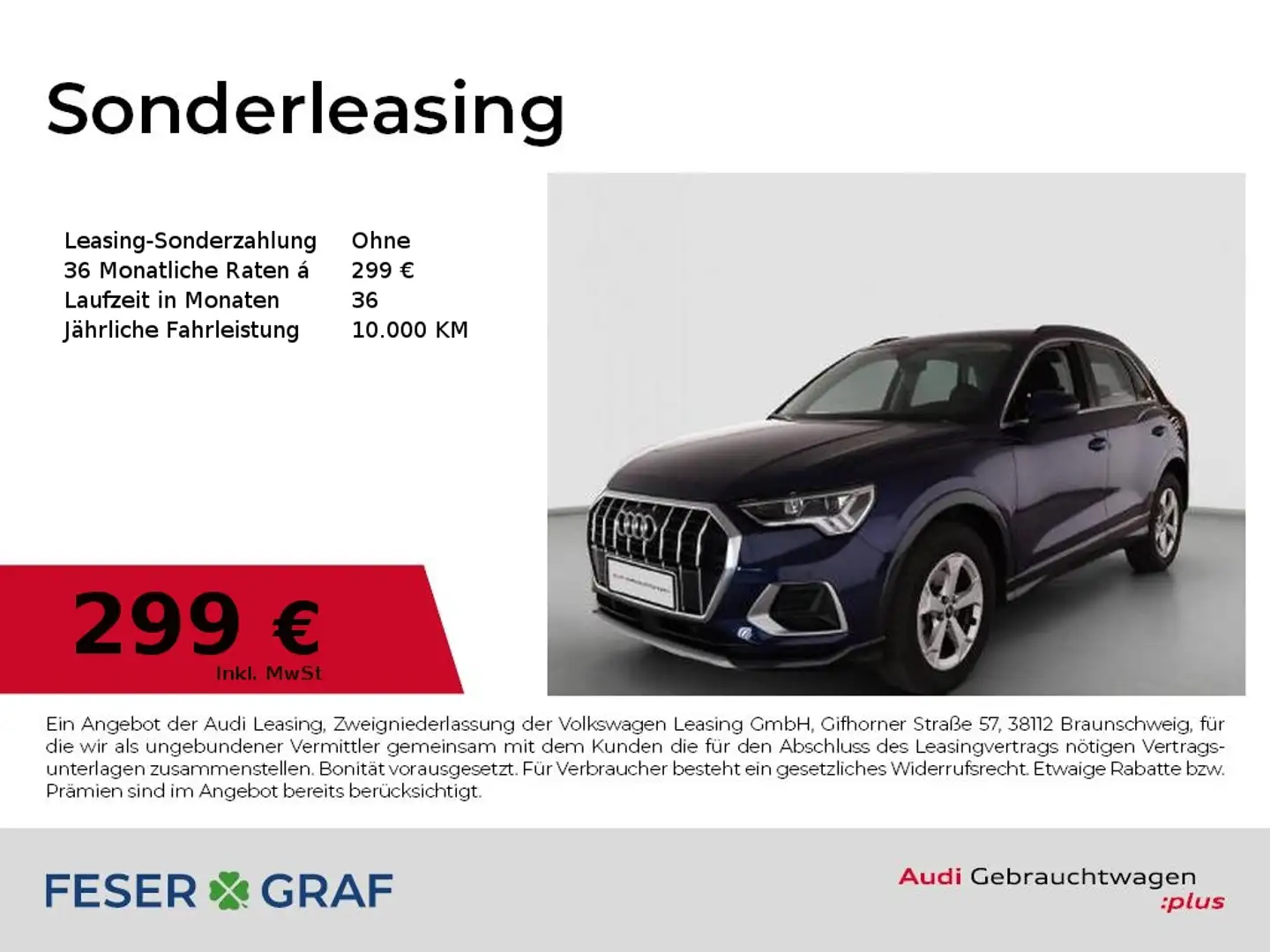 Audi Q3 35 TFSI advanced S tronic LED/ Rückfahrkamera/ Nav Blau - 1