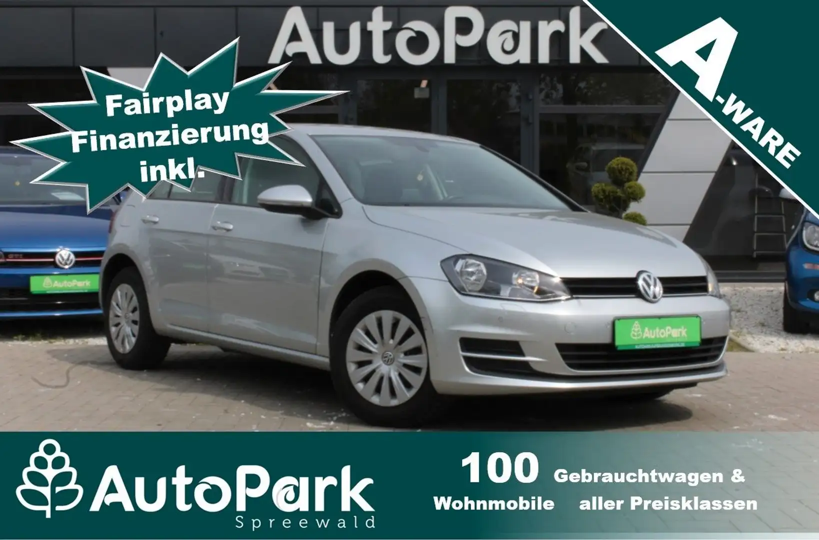 Volkswagen Golf VII Lim. Trendline BMT *WENIG KM/Automatik* Plateado - 1