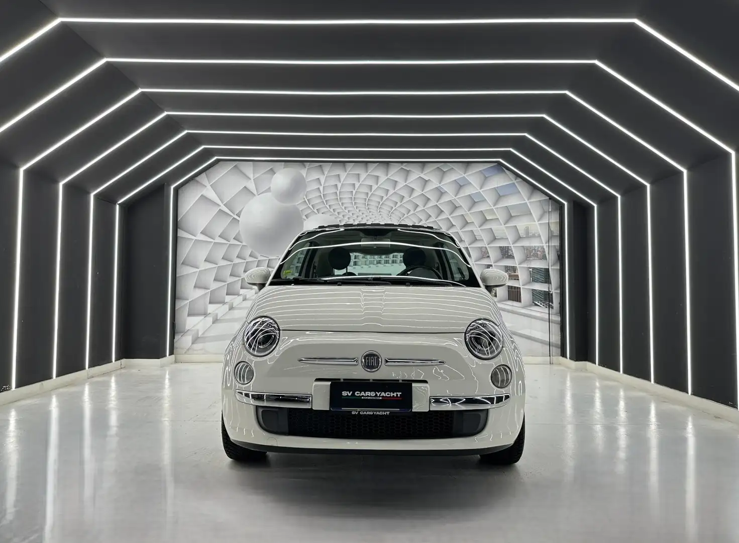 Fiat 500 1.2 69cv-TETTO APRIBILE-KM CERTIFICA-PERMUTE Blanc - 1