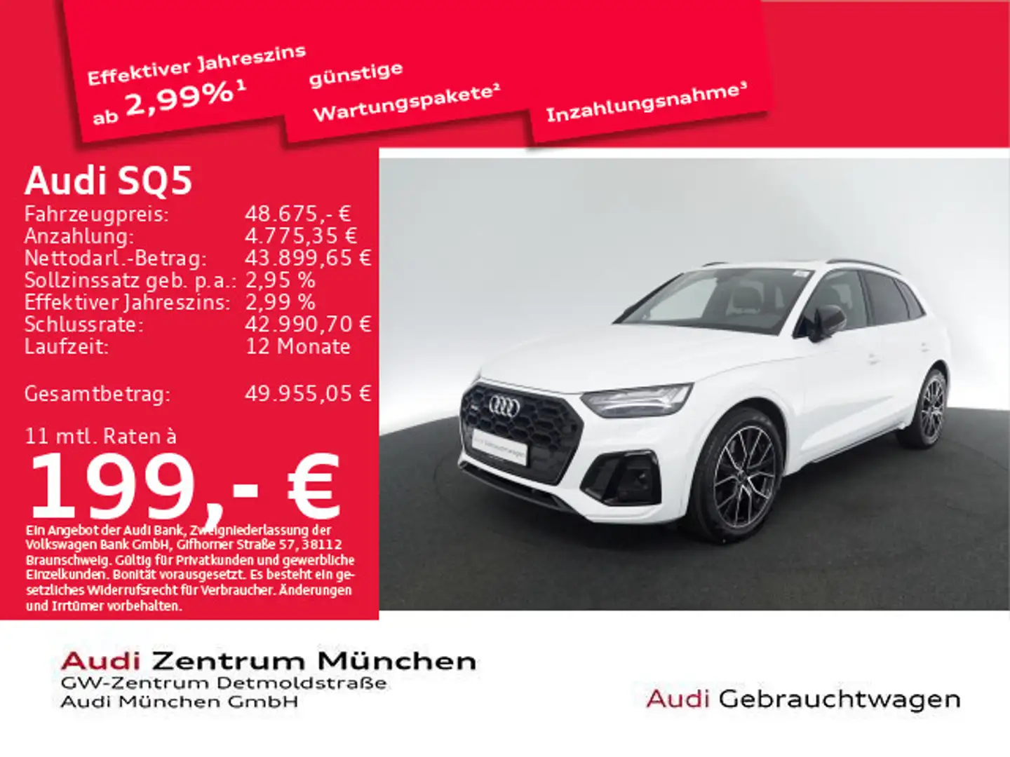 Audi SQ5 TDI tiptr. Pano/Virtual/Navi Weiß - 1