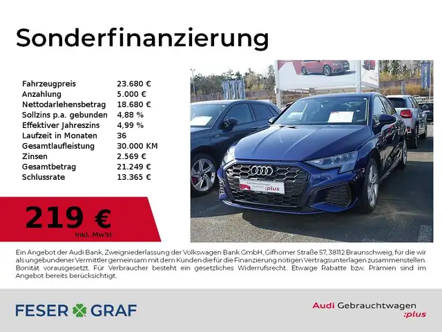 Audi A3 45 TFSI e S Line Int Leder,Sports.