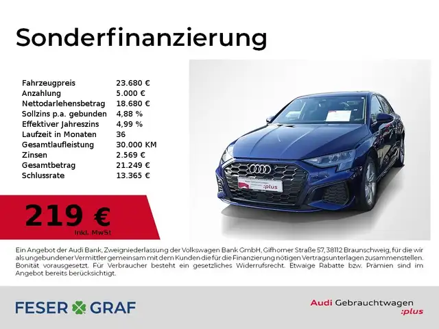 Audi A3 45 TFSI e S Line Int Leder,Sports.