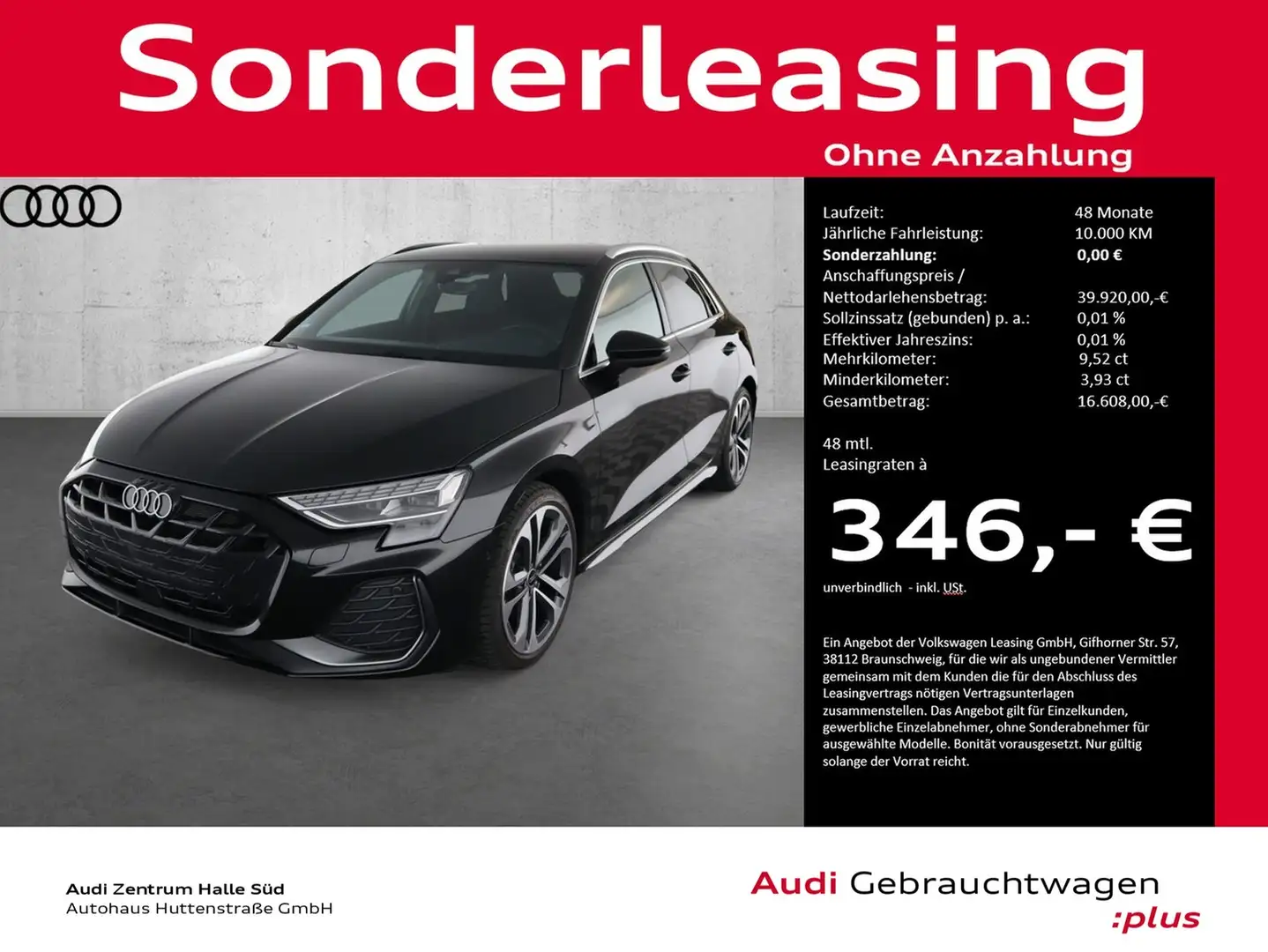 Audi A3 Sportback 35 TFSI 2x S line MATRIX PANO HuD AHK... Schwarz - 1