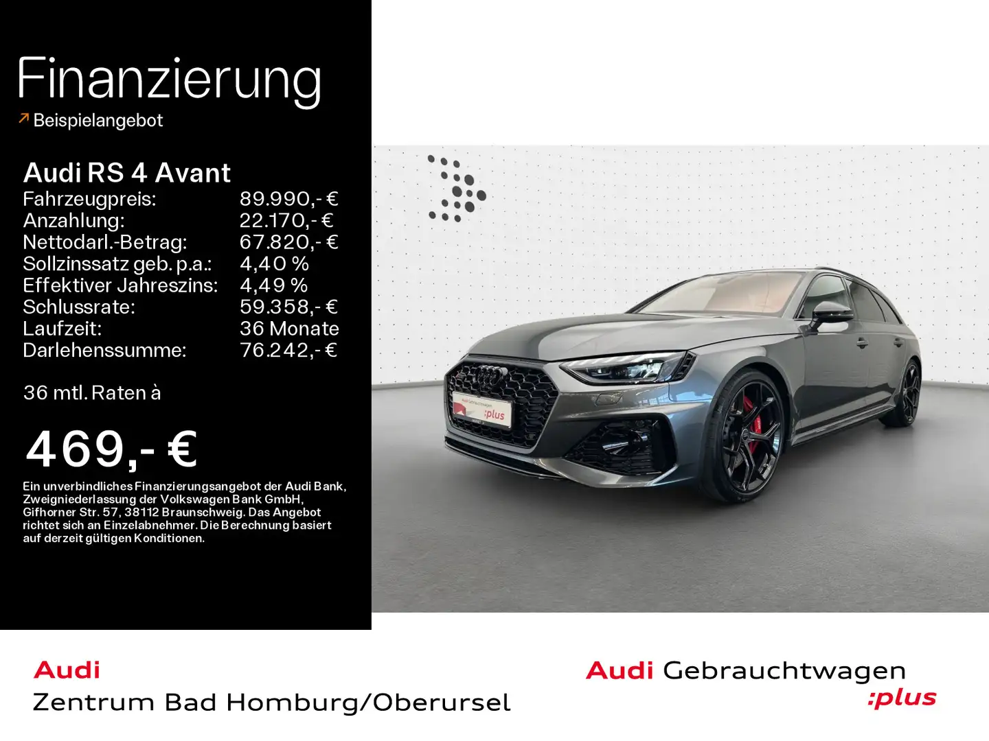 Audi RS4 quattro competition plus*Schalensitze Grau - 1