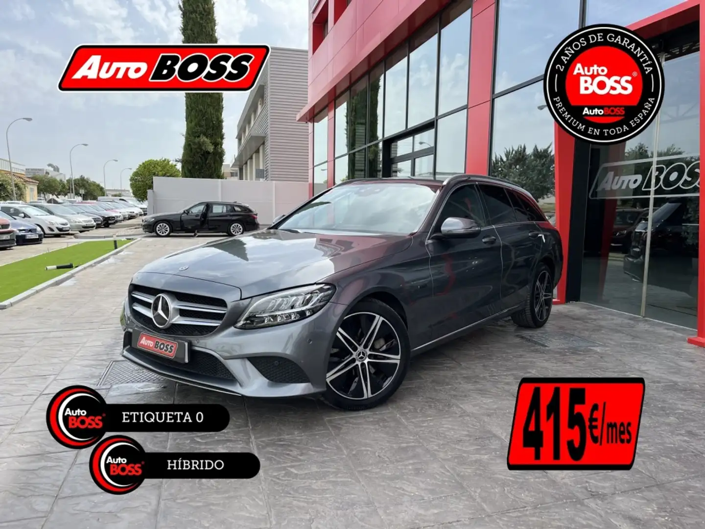 Mercedes-Benz C 300 Estate de 9G-Tronic Gris - 1