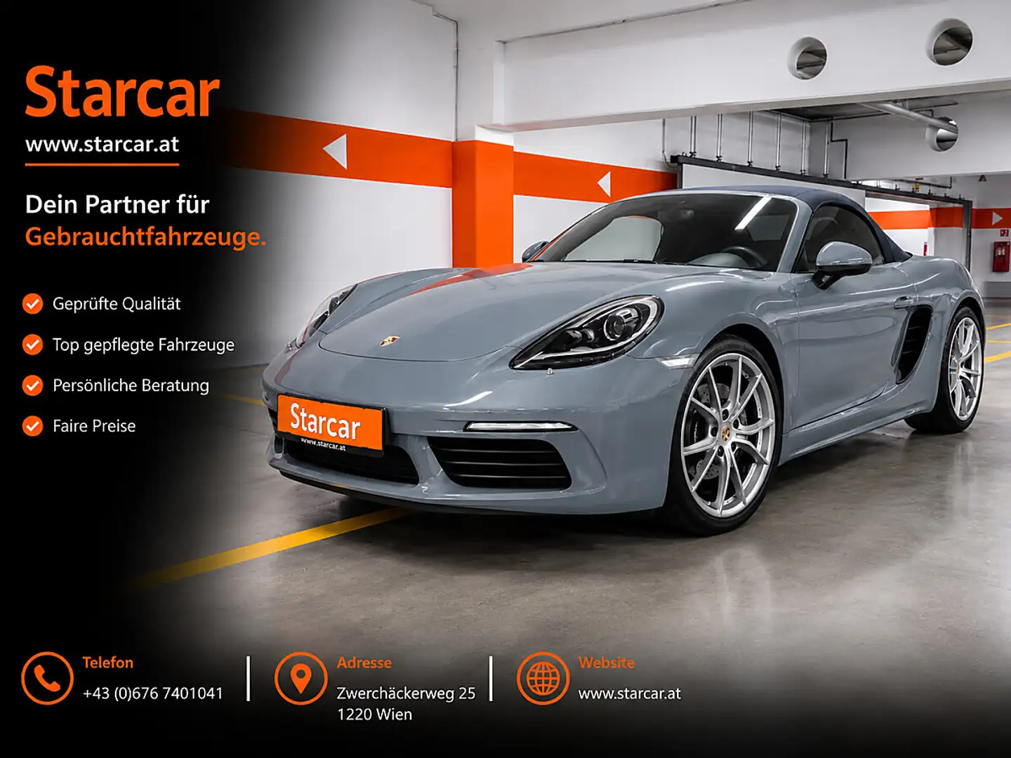 Porsche Boxster 718 Boxster DSG Cabrio *NAVI*TEMPOMAT* Grau - 1