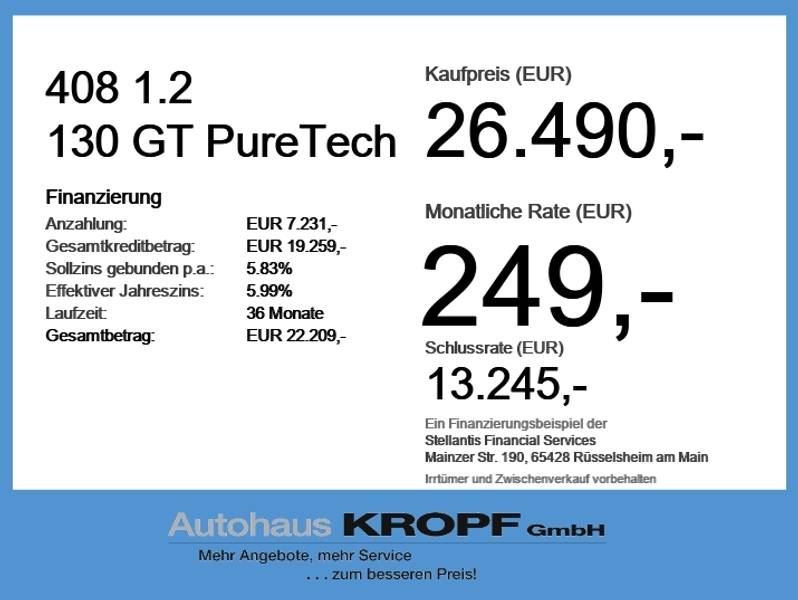 Peugeot 408 1.2 130 GT PureTech ACC+Alcantara+LED+Navi — photo 4