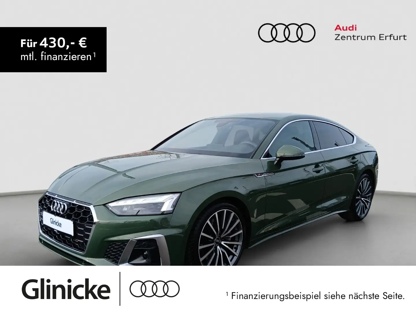 Audi A5 45 TFSI quattro S-tronic S line Mat Grün - 1