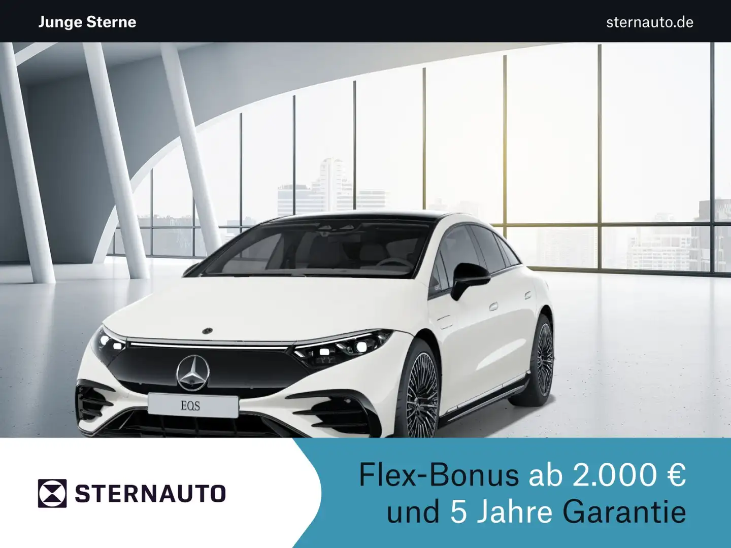 Mercedes-Benz EQS EQS 450+ AMG Nightpak AHK 21 Zoll AMG Nightpak AHK Weiß - 1