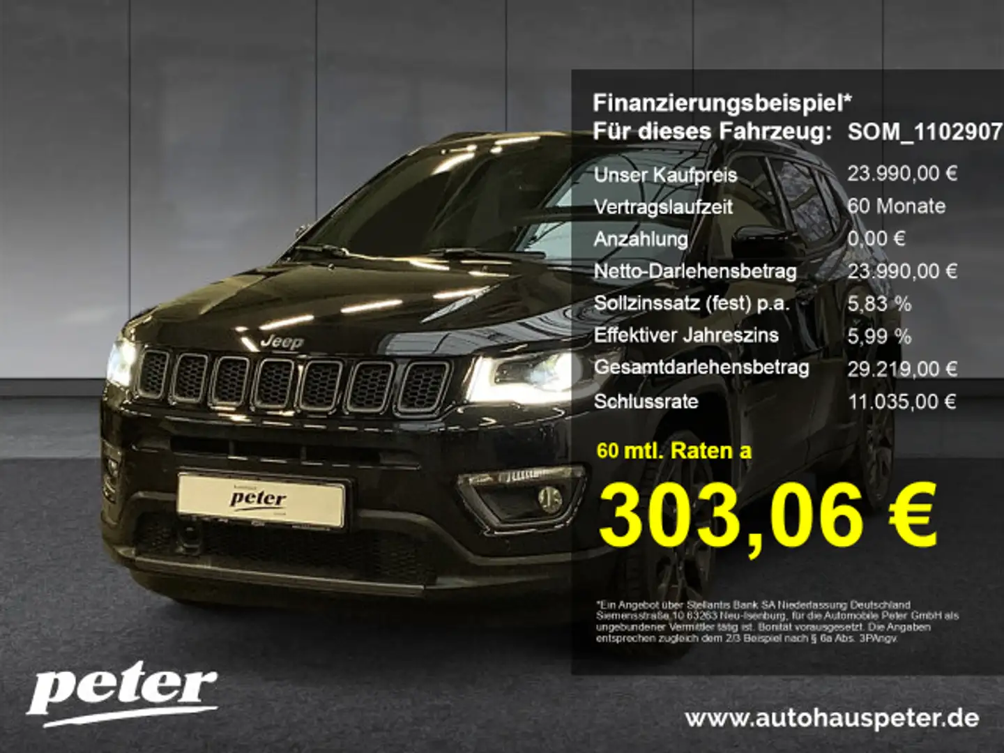 Jeep Compass Compass 1.3 Plug-In Hybrid S (EURO 6d) Zwart - 1