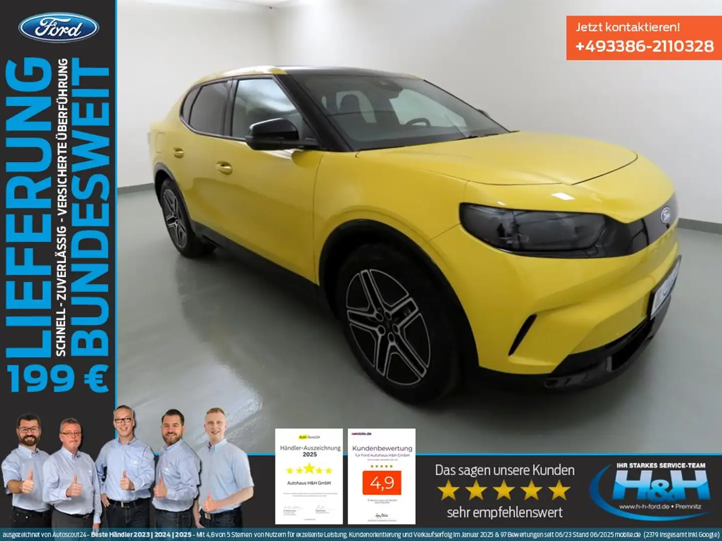 Ford Capri 210kW RWD Premium Matrix-LED+AHK+B&O+Pano Żółty - 1