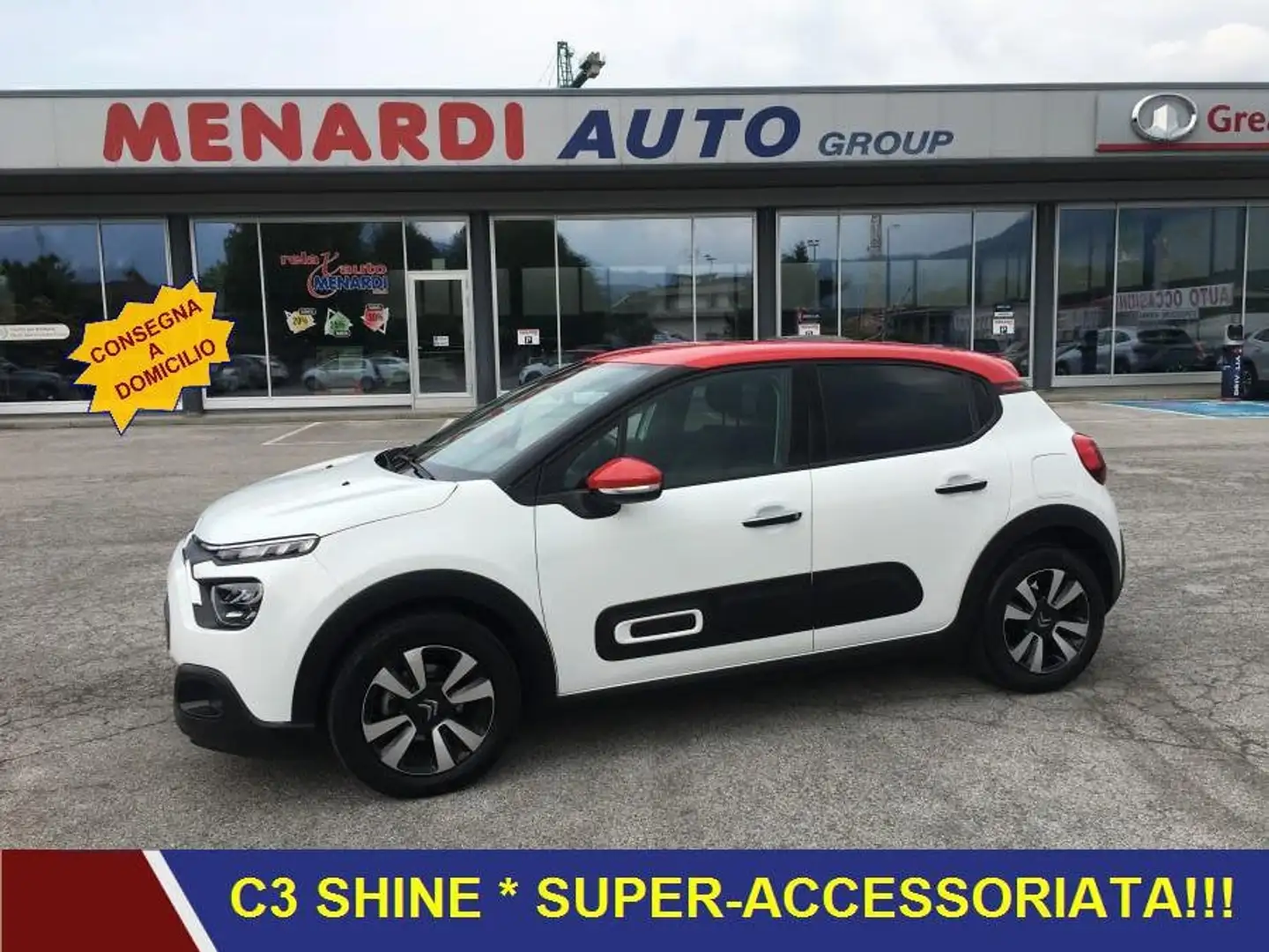 Citroen C3 PureTech 83 S&S Shine CLIMA AUTO+KEYLESS+CERCHI L Bianco - 1