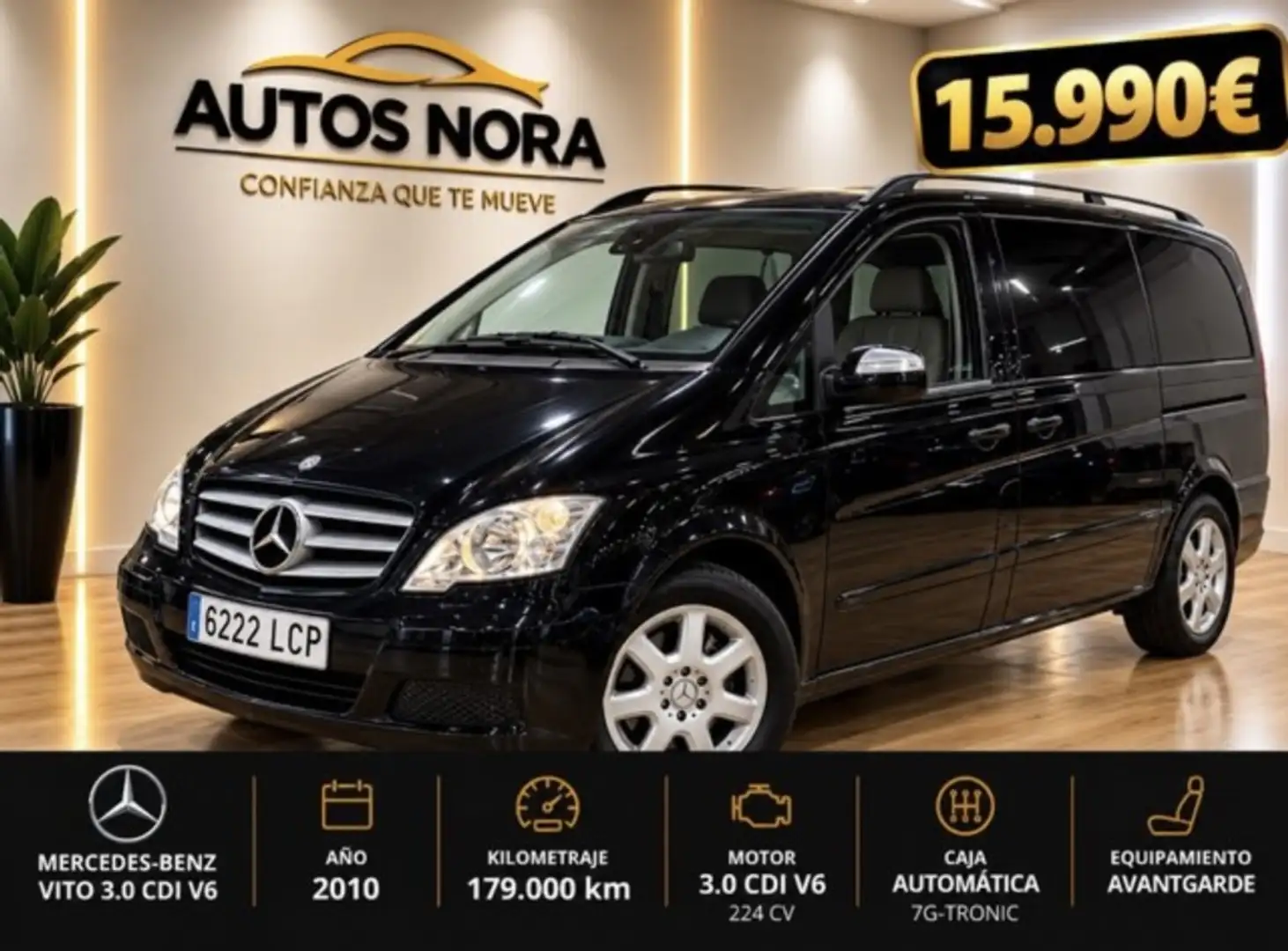 Mercedes-Benz Viano 3.0CDI Fun Largo Aut. Negro - 1