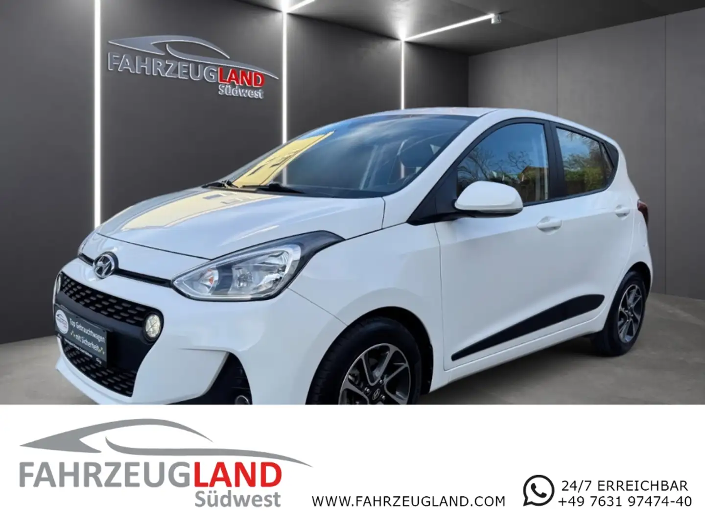 Hyundai i10 Style el.SHD Klima SHZ el. Fensterheber DAB Abbieg Weiß - 1