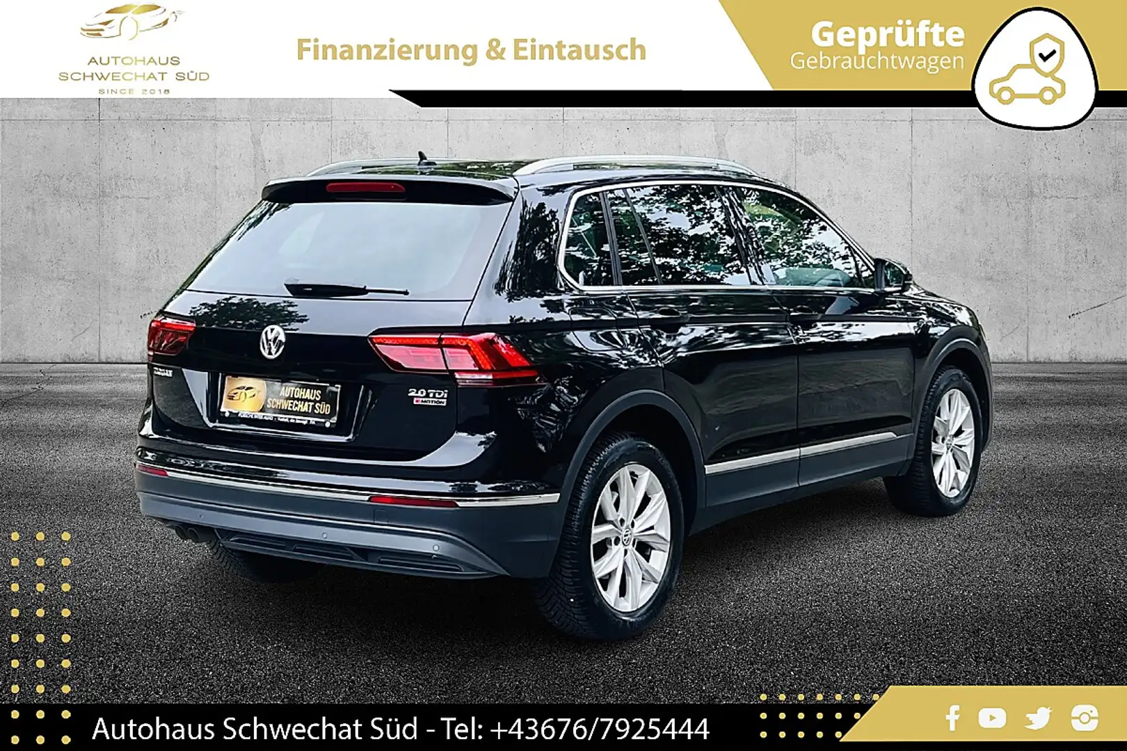 Volkswagen Tiguan 2.0 TDI 4 Motion Highline //DSG//ALLRAD//STANDH... Schwarz - 2