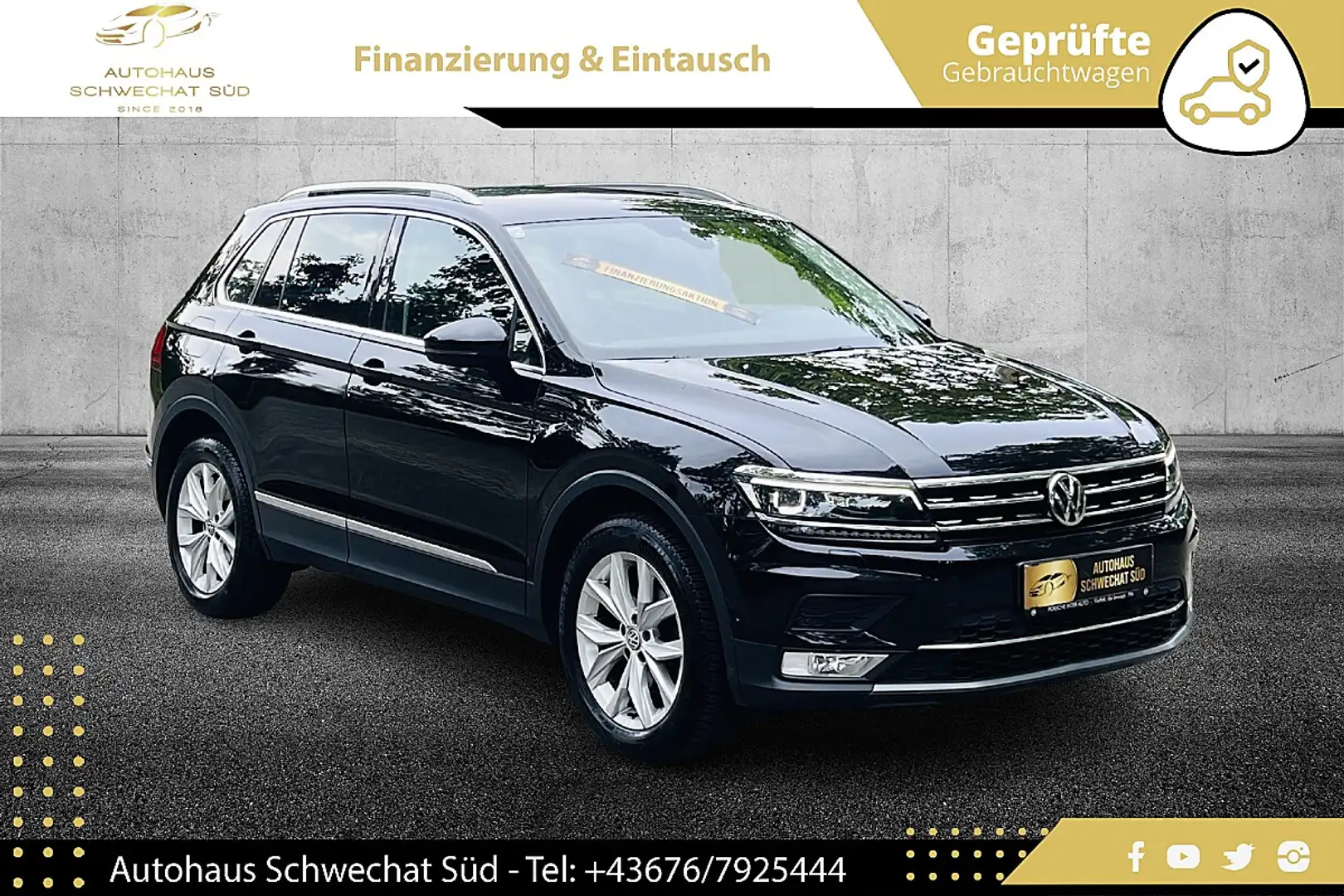 Volkswagen Tiguan 2.0 TDI 4 Motion Highline //DSG//ALLRAD//STANDH... Schwarz - 1