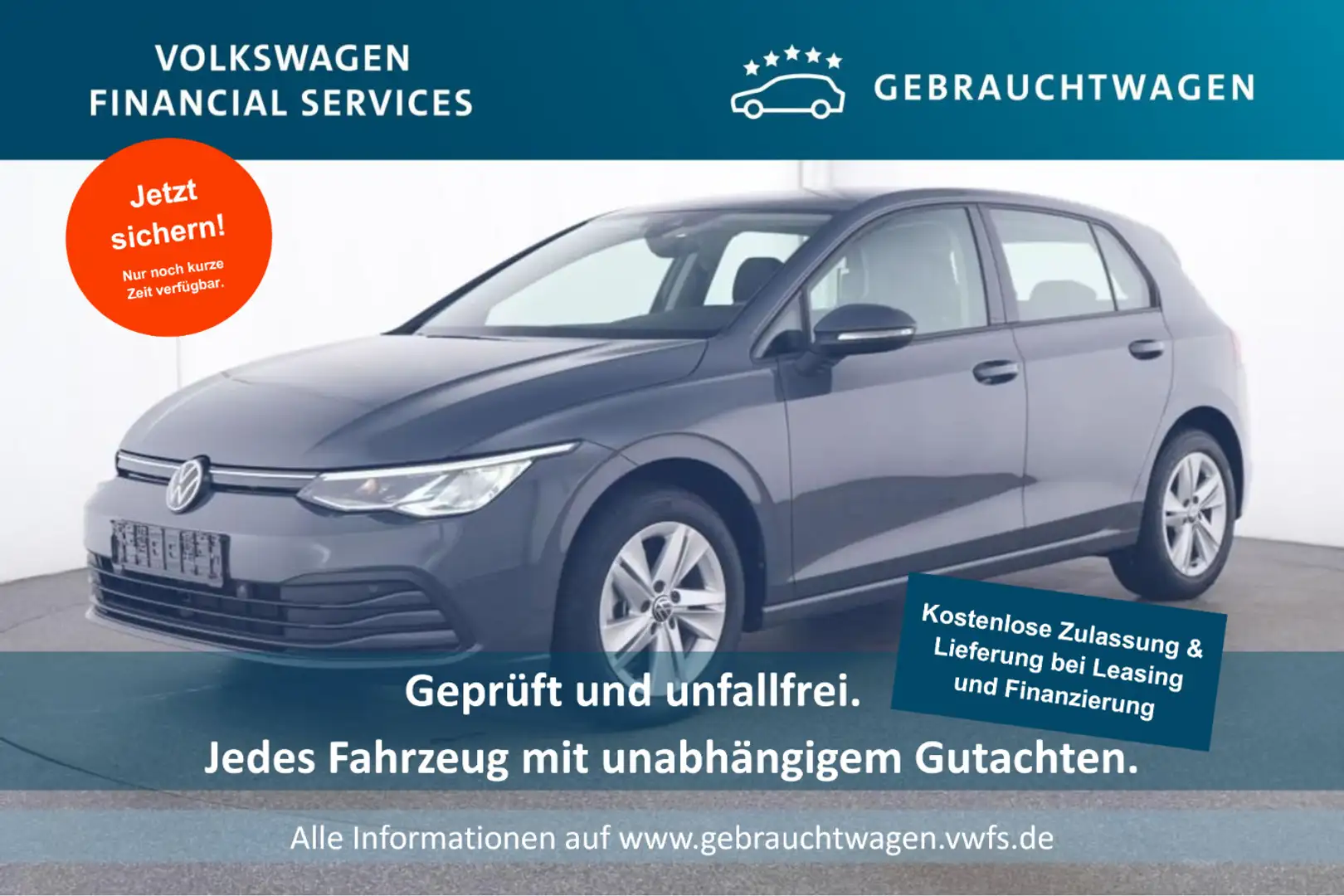 Volkswagen Golf Life 1.5 TSI PDC*Klima*NAV*SH Gris - 1