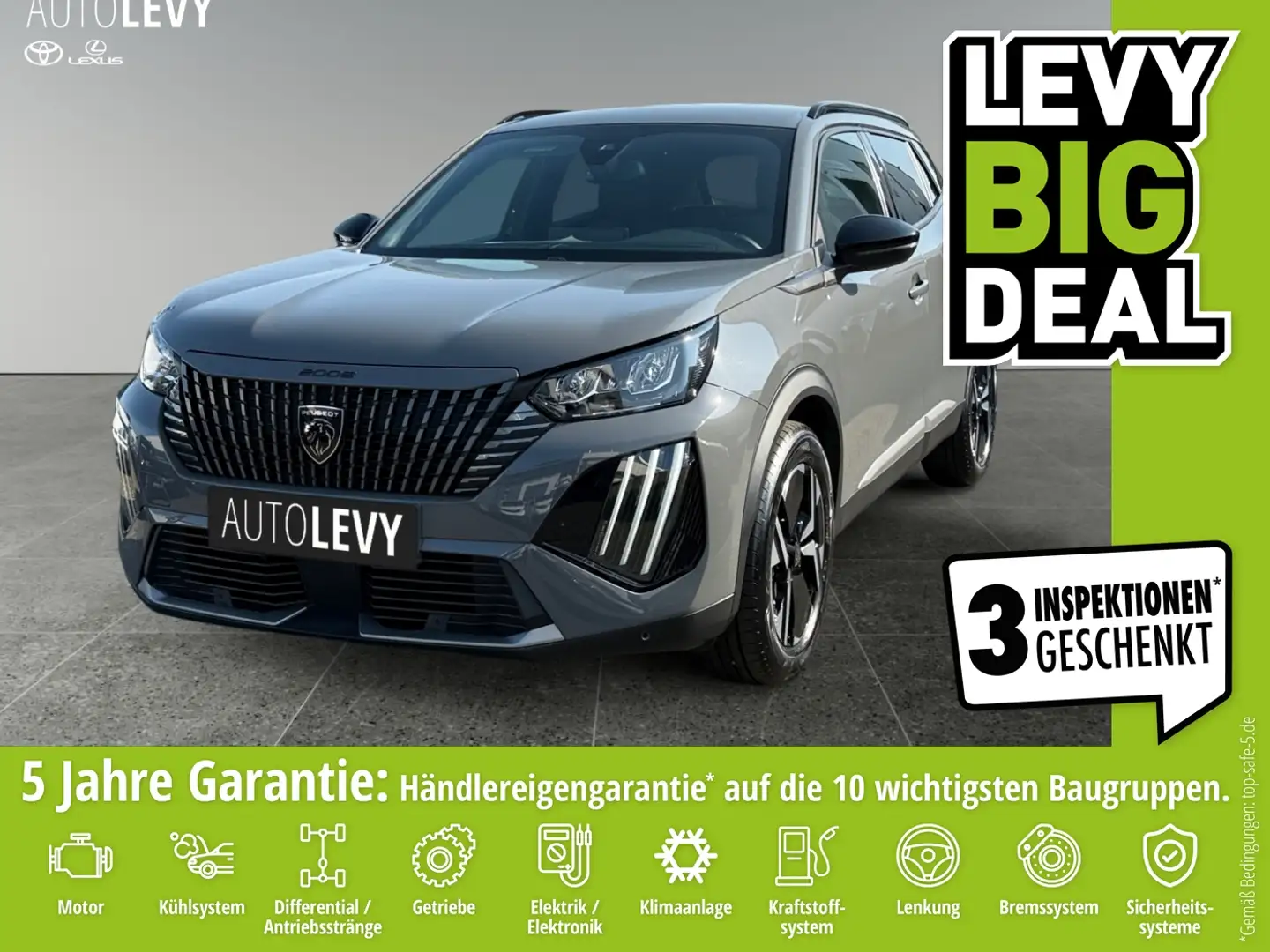 Peugeot 2008 1.2 PureTech 130 Allure +LED+CarPlay+Kamera+ Gris - 1