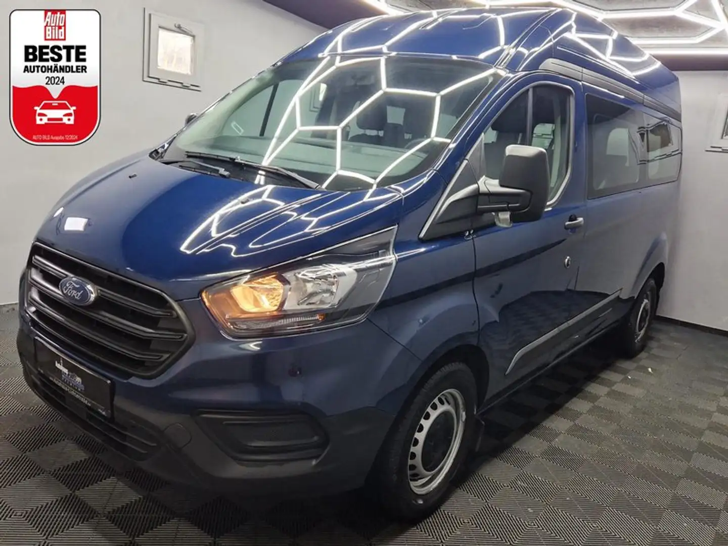 Ford Transit Custom 2.0 TDCI 320 L2 HOCH|LEDER|NAVI|8 SITZER Blau - 1