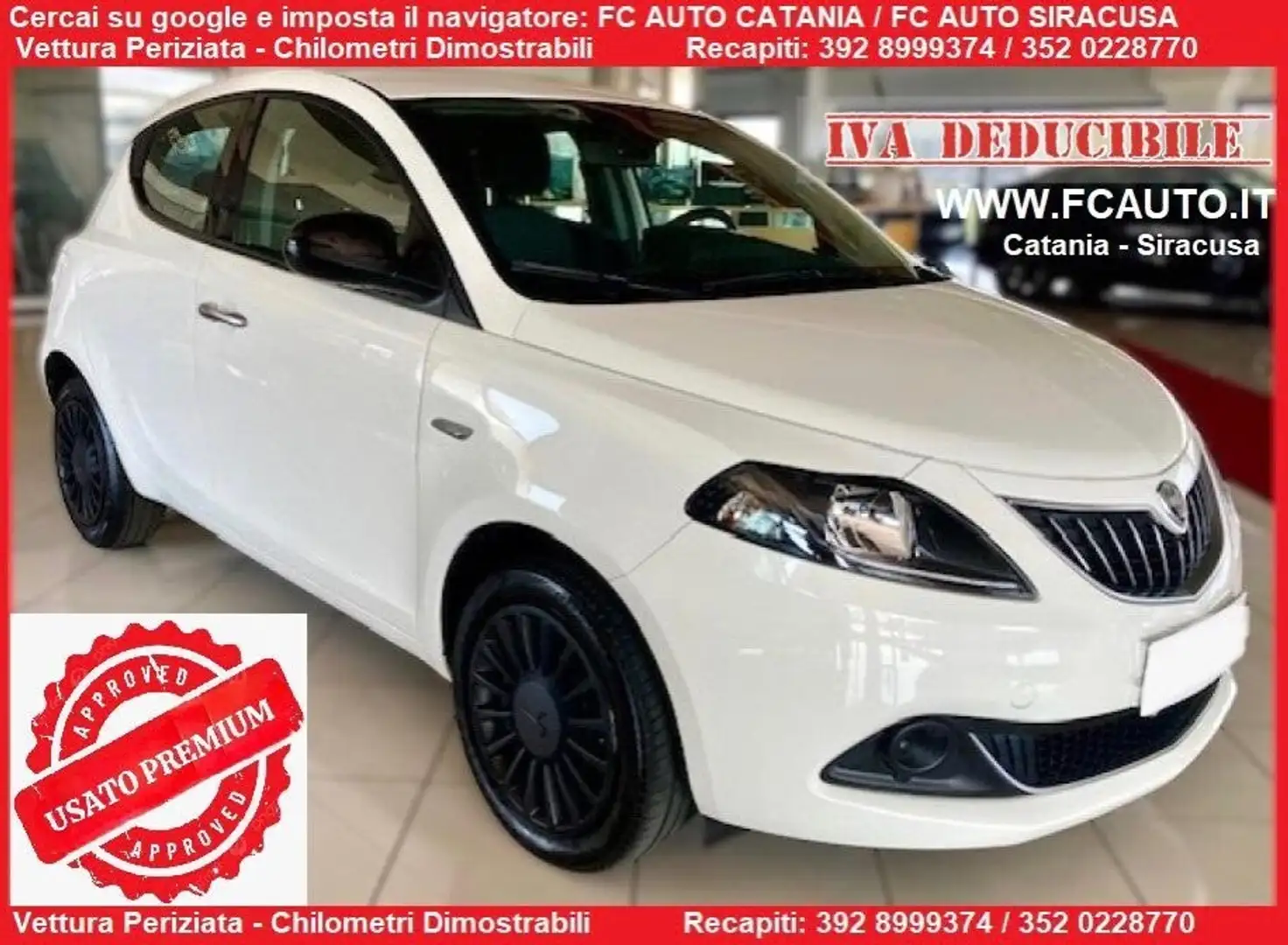 Lancia Ypsilon 1.0 FireFly 5 porte S&S Hybrid Ecochic A. Ferretti Blanc - 1
