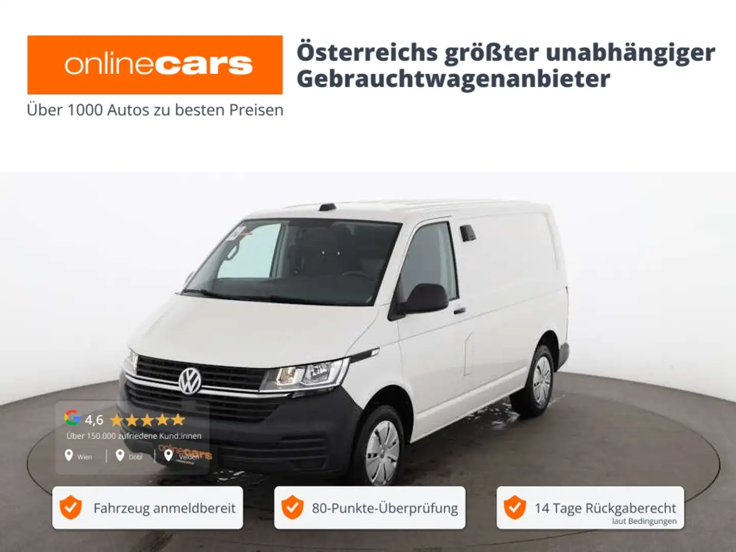 Volkswagen T6.1 Transporter 2.0 TDI Kasten RADAR R-CAM KLIMA Weiß - 1