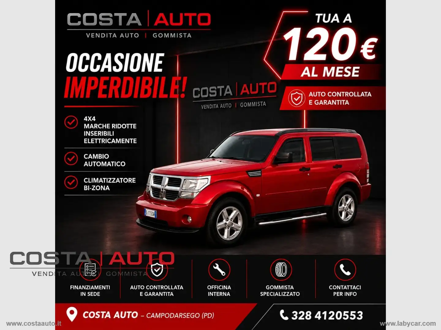 Dodge Nitro 2.8 CRD 4WD Auto GANCIO TRAINO FINANZIABILE - 1