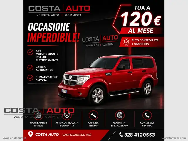 Dodge Nitro 2.8 CRD 4WD Auto GANCIO TRAINO FINANZIABILE