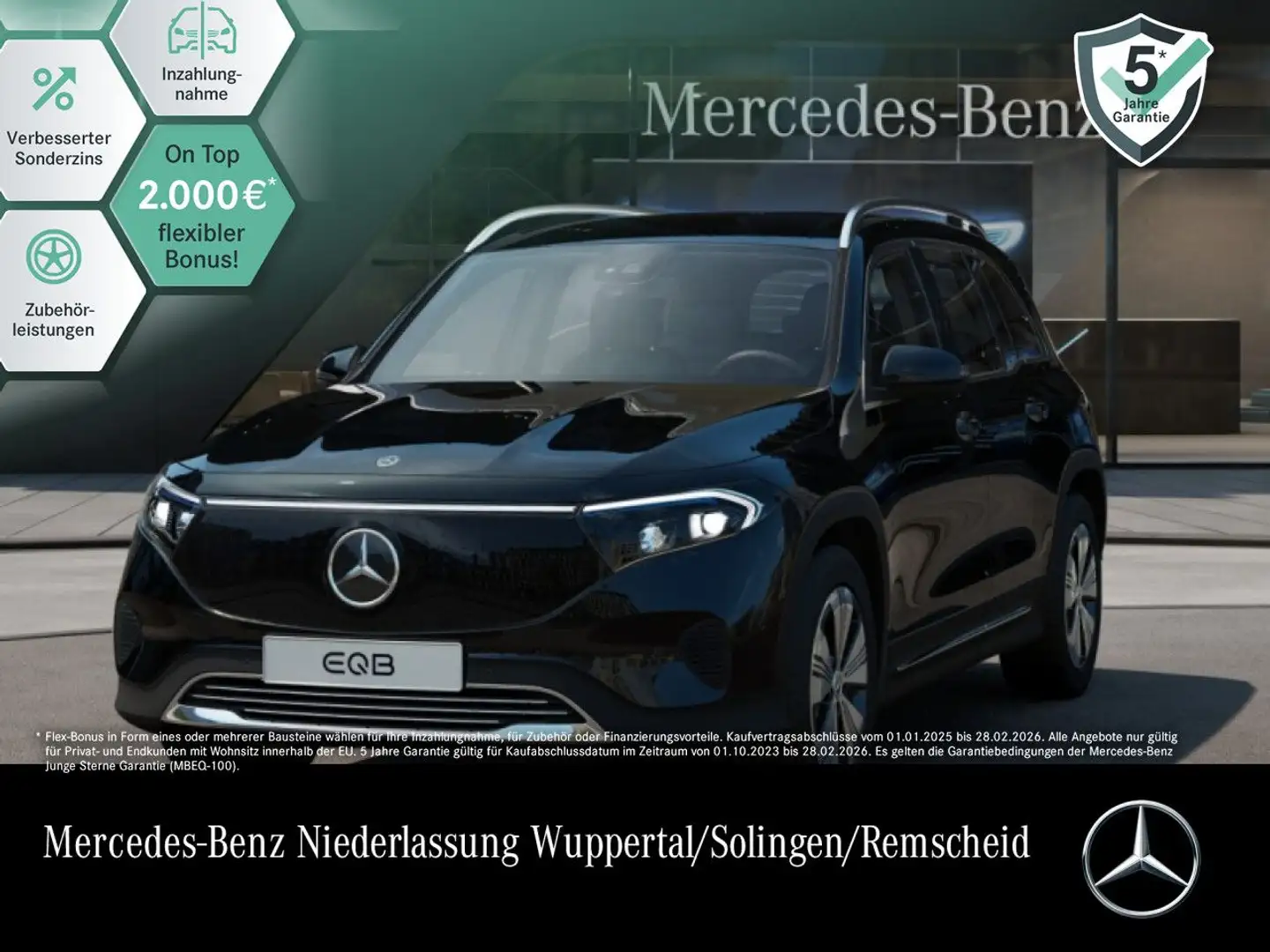 Mercedes-Benz EQB 300 4M PROG+ADVANCED+KAMERA+MEMORY+SPUR Schwarz - 1