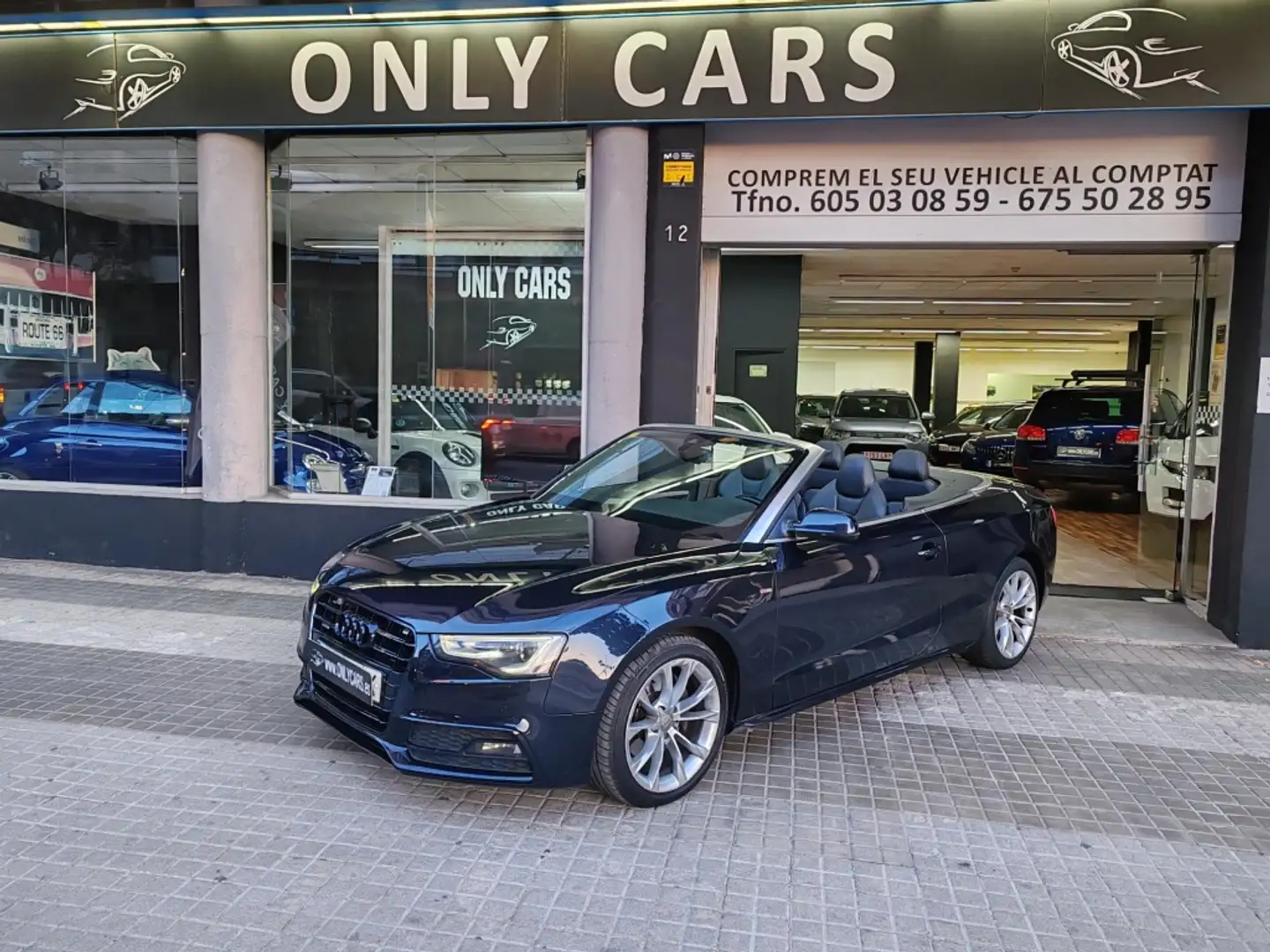 Audi A5 Cabrio 3.0TDI S line ed. Q. S-T 245 Bleu - 1