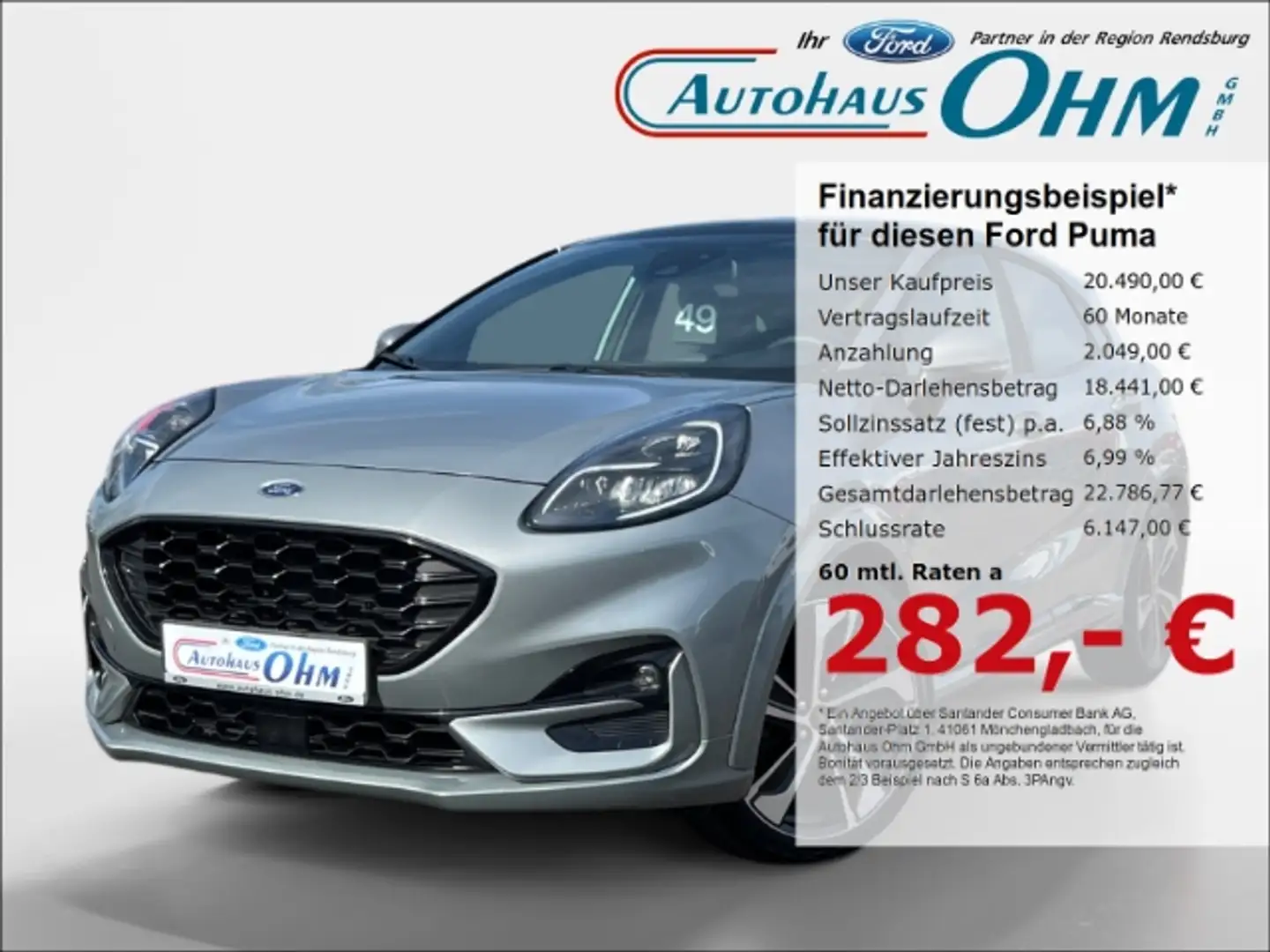 Ford Puma ST-Line X 1.0 EcoBoost MHEV - PANO - LED - Silber - 1
