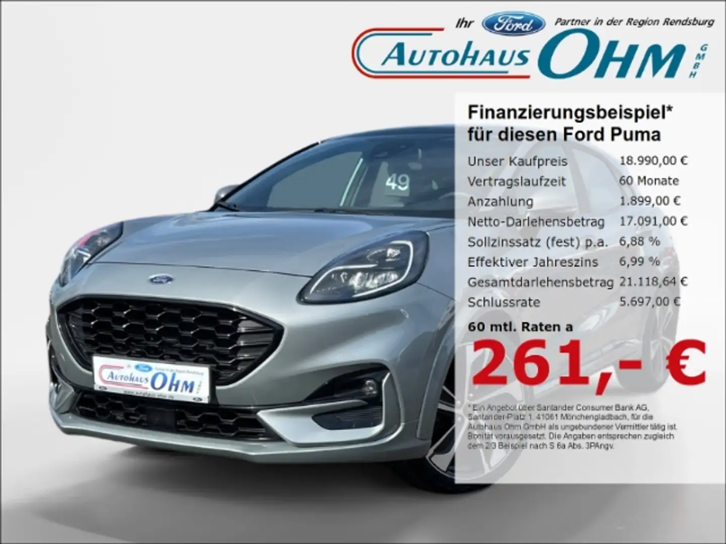 Ford Puma ST-Line X 1.0 EcoBoost MHEV - PANO - LED - Zilver - 1