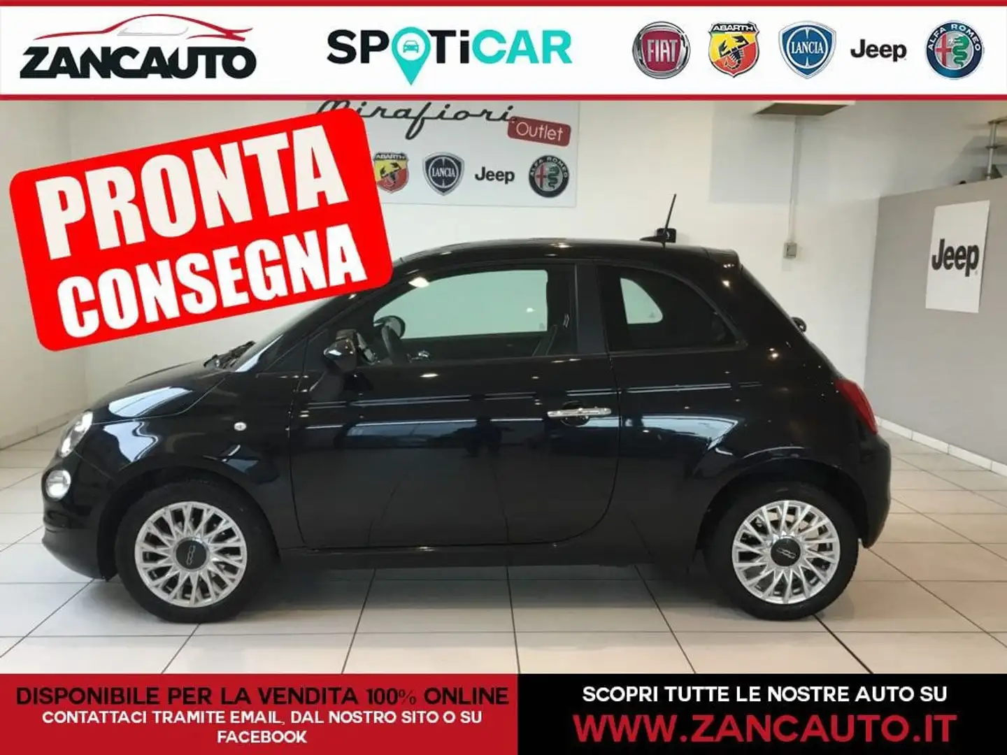 Fiat 500 S8 1.0 Hybrid Lounge - PROMO FCA Noir - 1