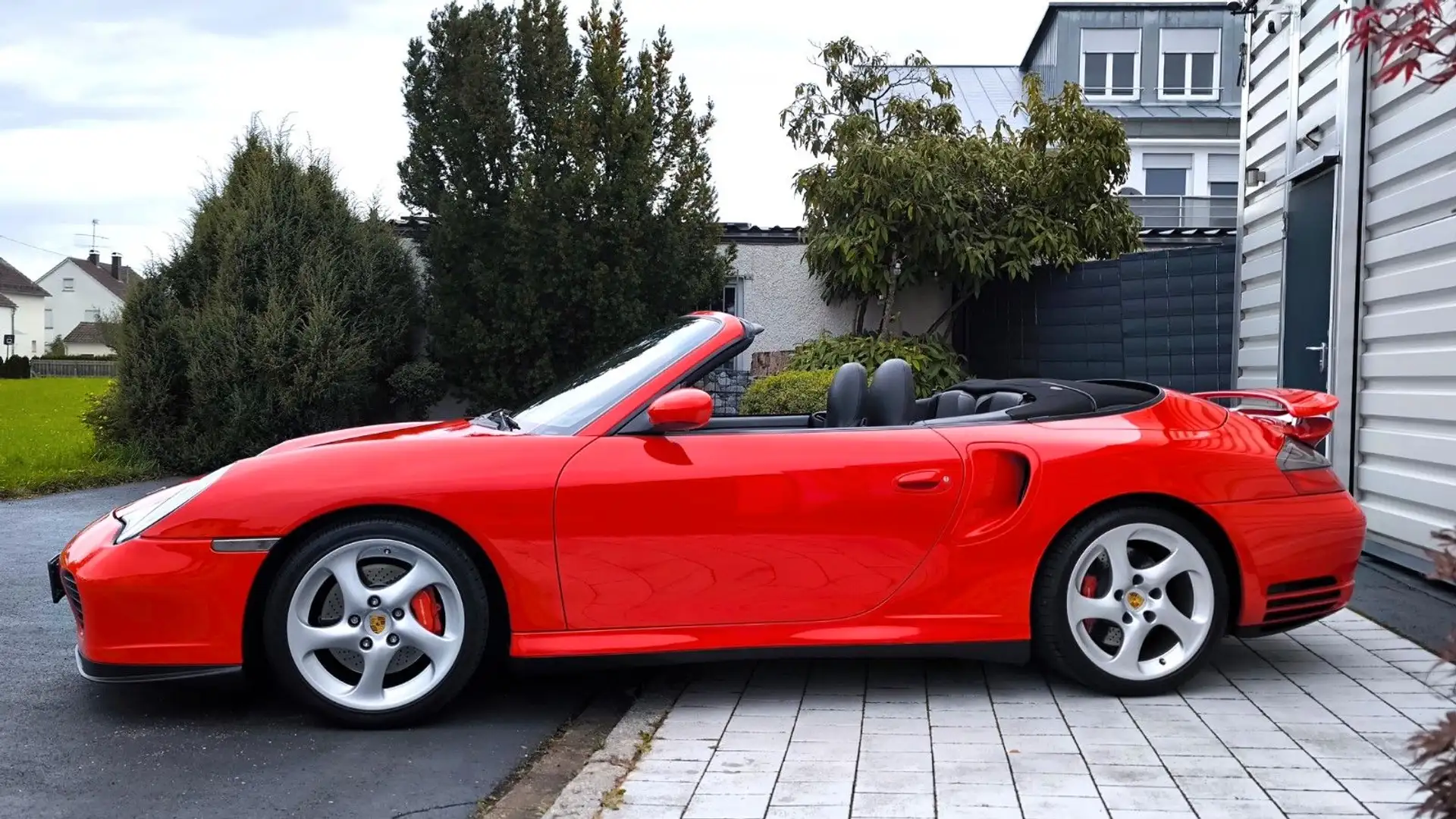 Porsche 996 turbo Cabrio Schalter VOLL BRD indischrot ! Piros - 2