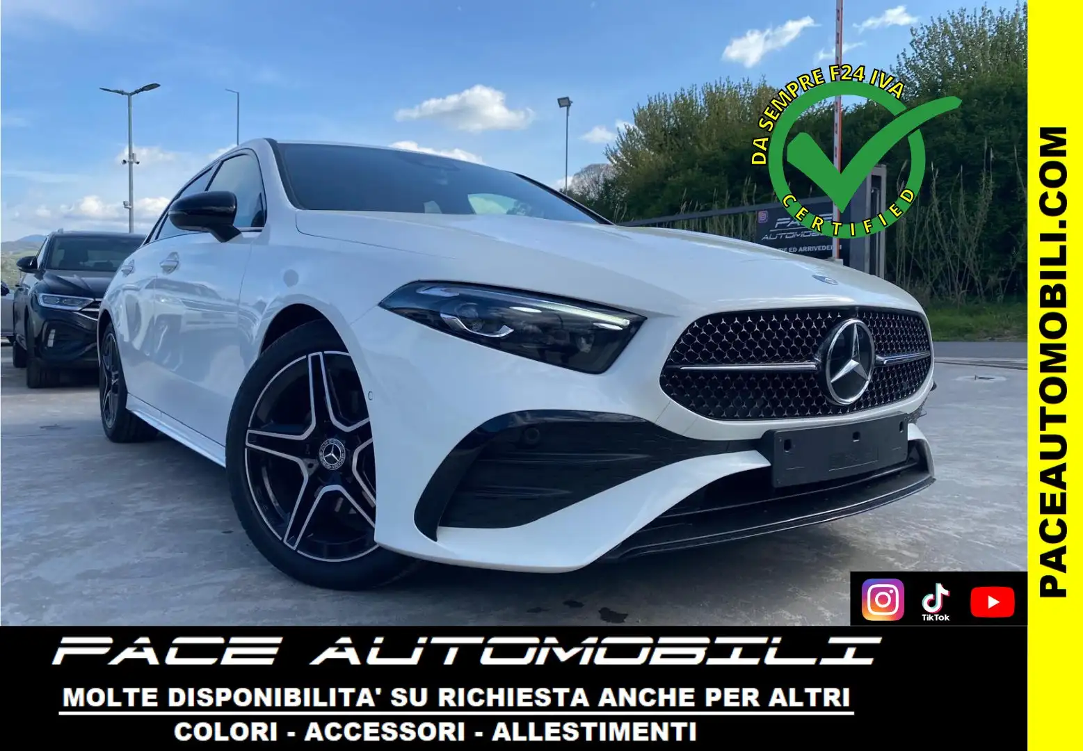 Mercedes-Benz A 180 D AMG PREMIUM NIGHT PACK KAMERA KEYLESS CRUISE PDC Bianco - 1