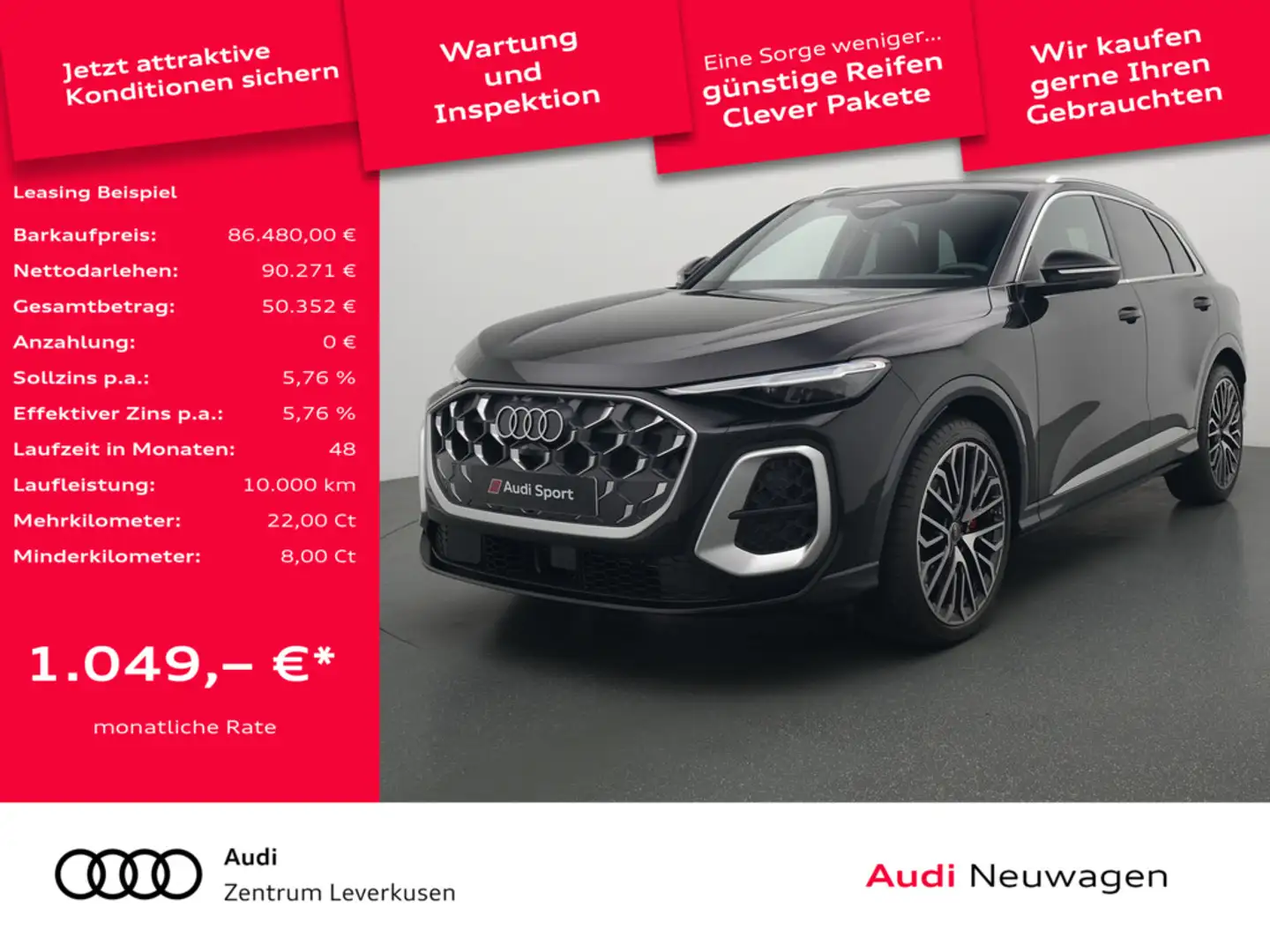 Audi SQ5 MATRIX PANO LUFT B&O KAM360° HUD ACC LEDE Schwarz - 1