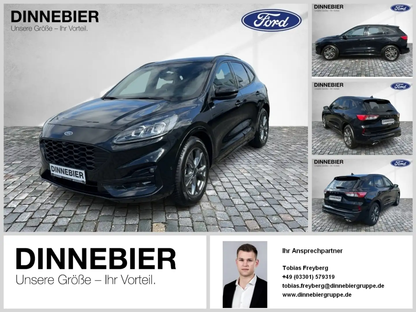 Ford Kuga ST-Line X LED+Navi+Kamera+Winterpaket Zwart - 1