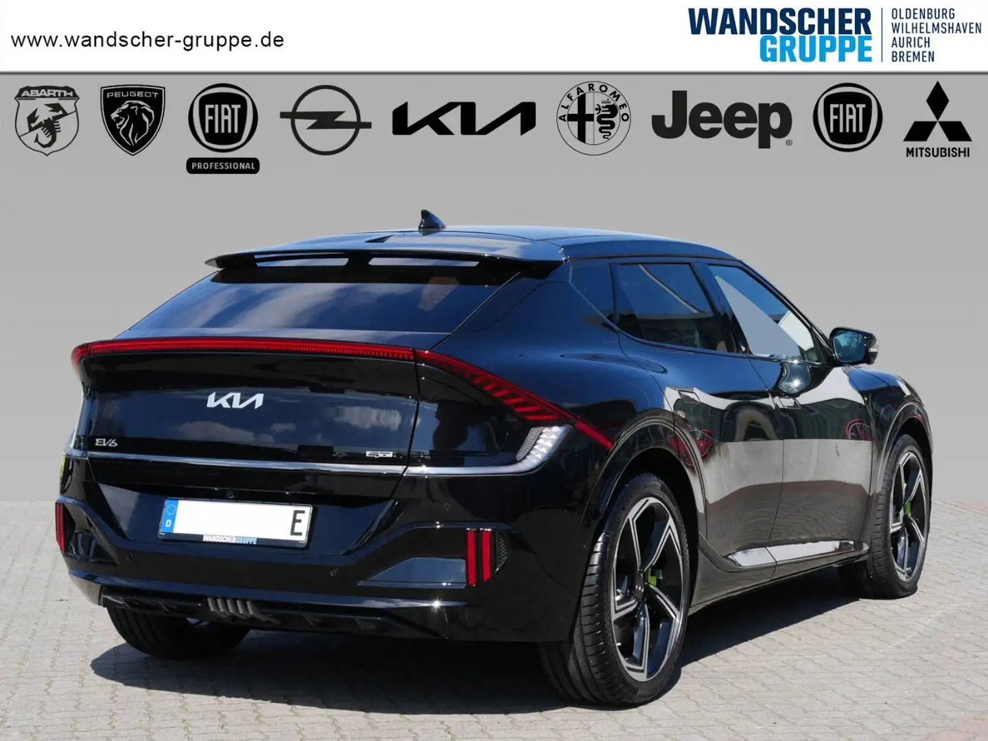 Kia EV6 GT Elektro 77,4 kWh +HUD+KeyLess+SHZ+SpurH Schwarz - 2
